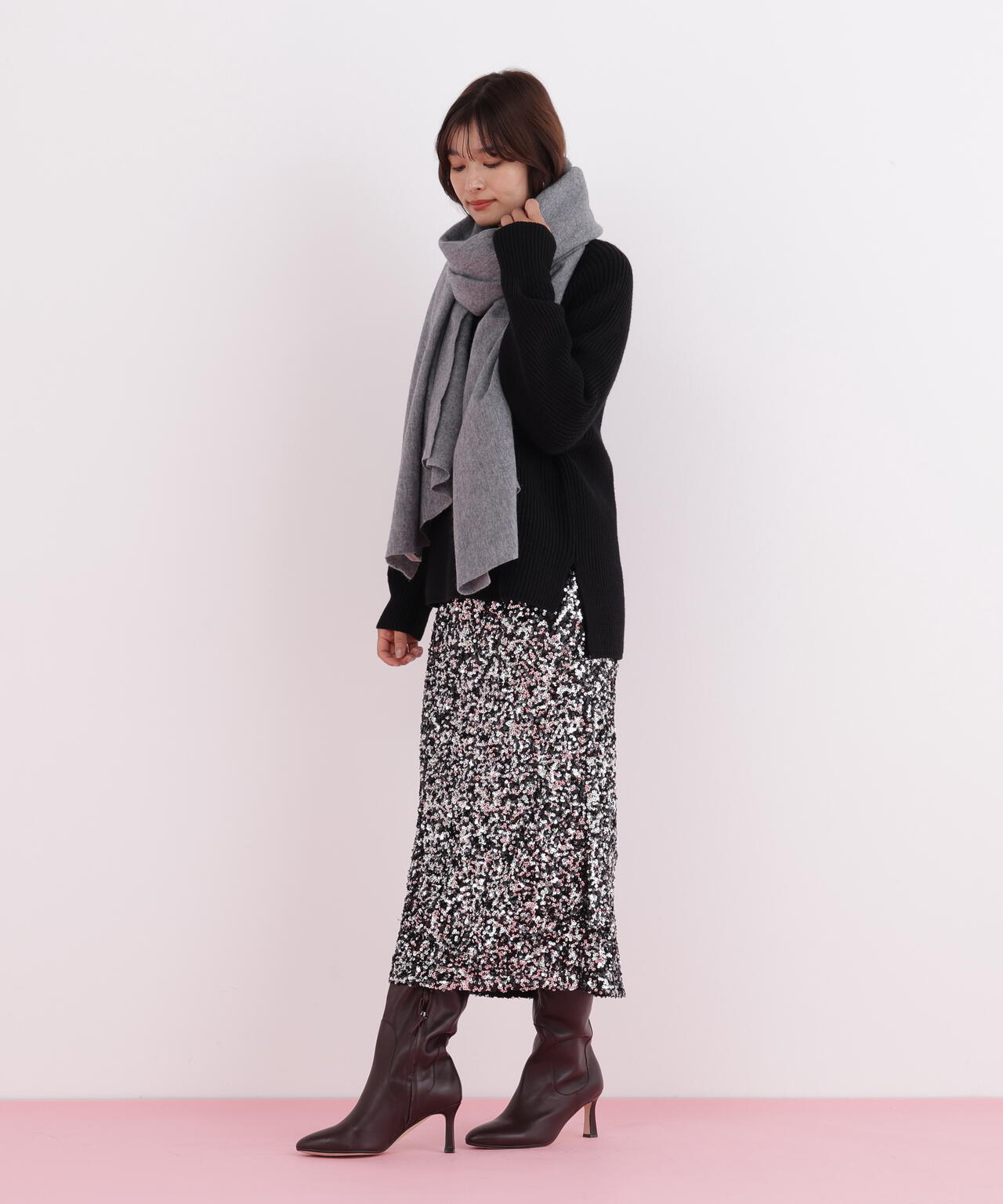 カシミヤ100%ボリュームストール | PINKY&DIANNE（ピンキー&ダイアン