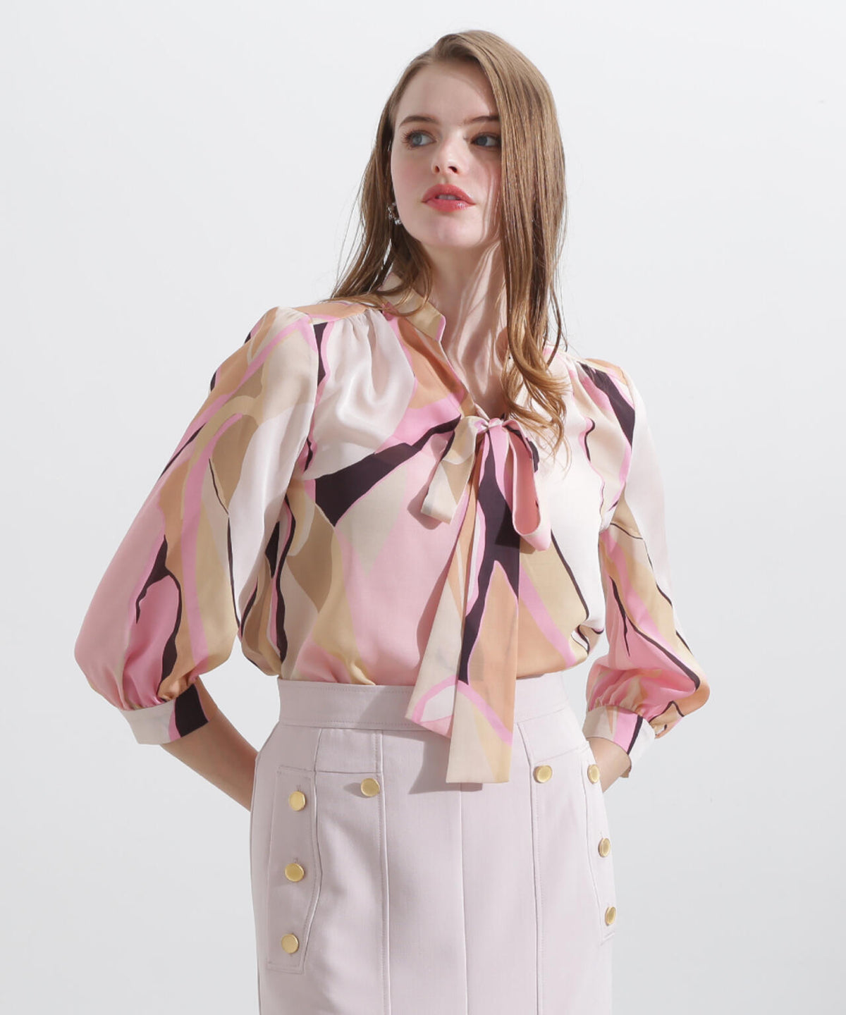 マルチカラープリントブラウス | PINKY&DIANNE（ピンキー&ダイアン  