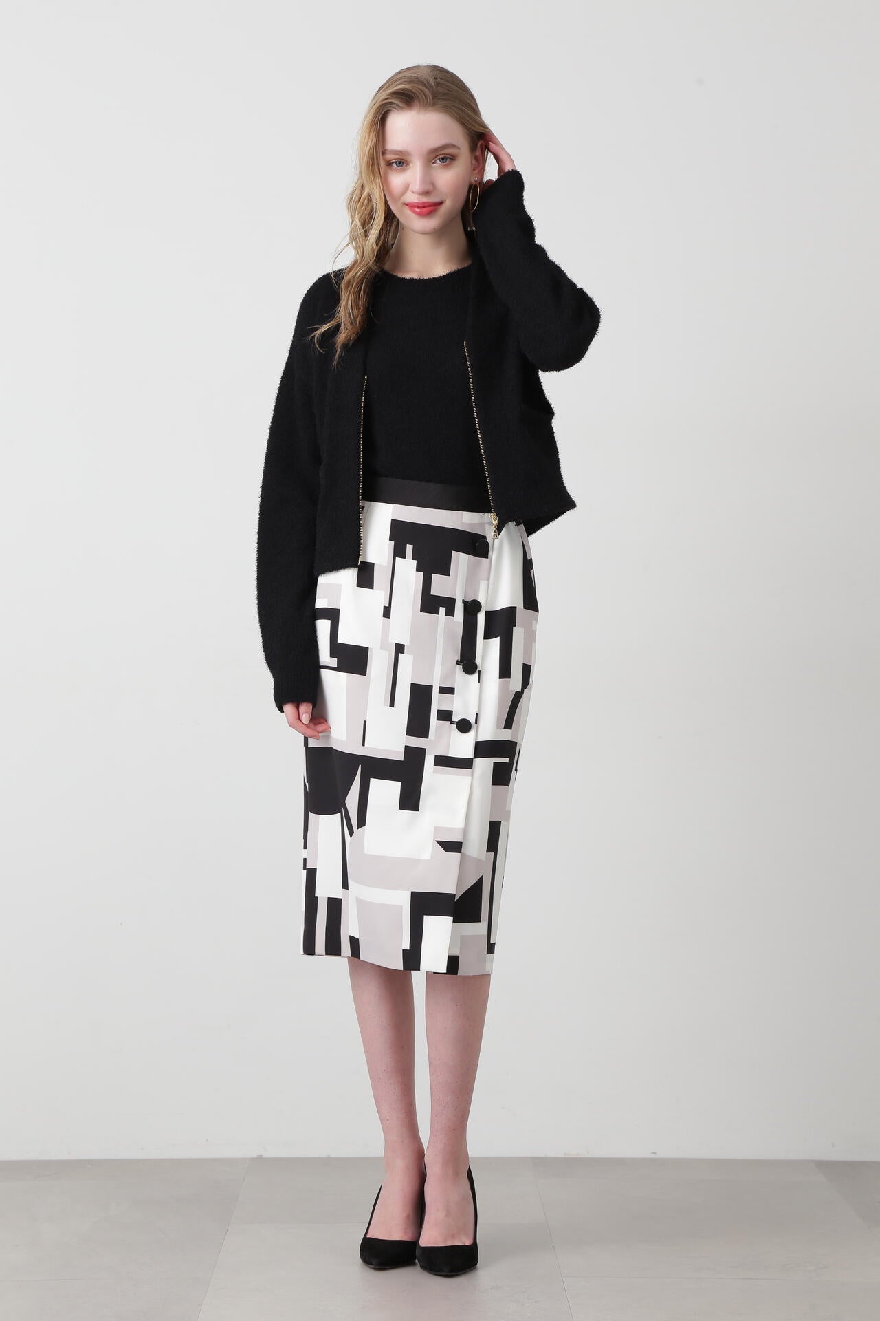 サークルジオメトリックプリントスカート | PINKY&DIANNE（ピンキー