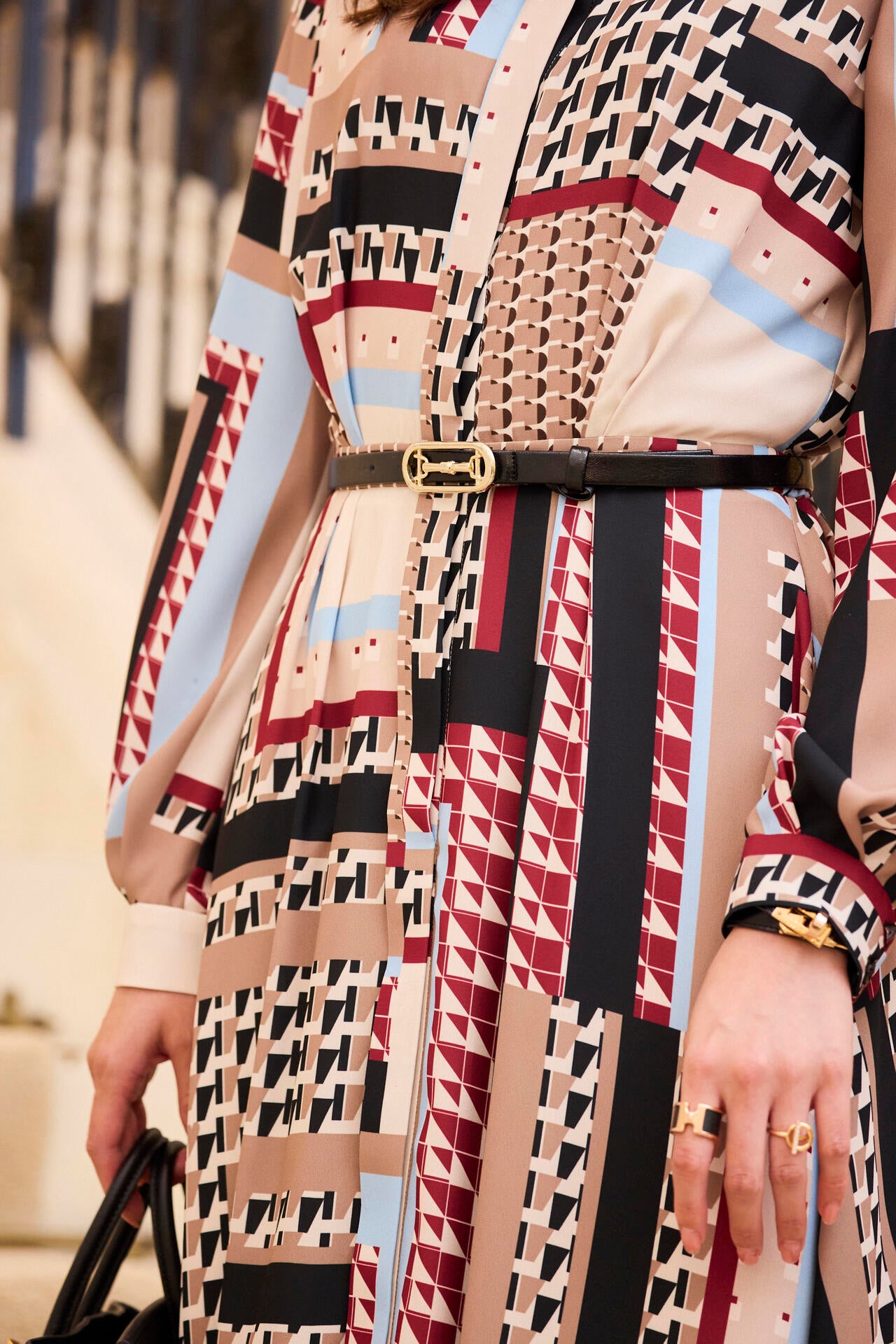 ピンキーダイアンPINKY&DIANNE★ジオメトリックプリントワンピース★38 PINKY&DIANNE（ピンキー アンド ダイアン） ワンピース 「URBAN