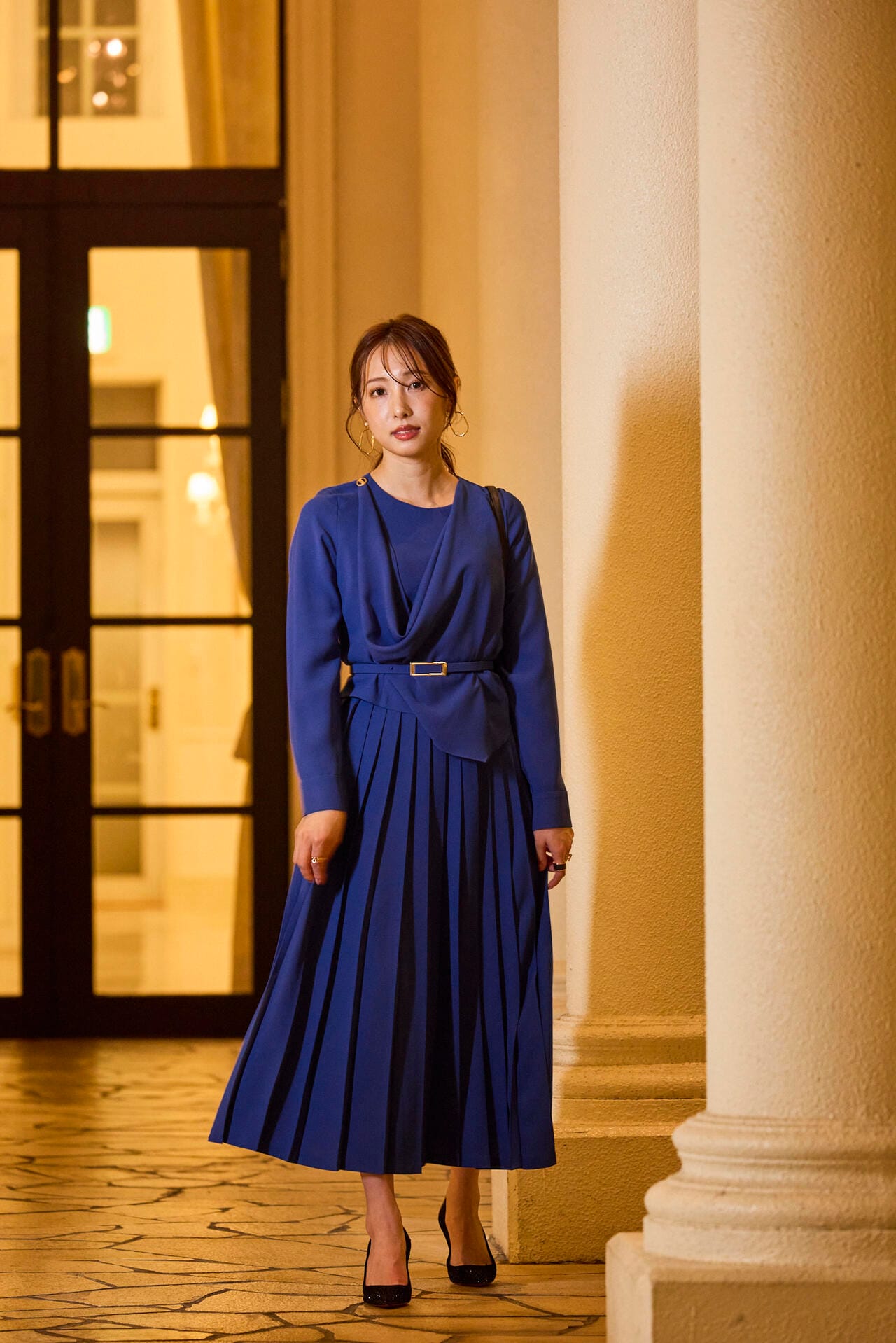 冨張愛コラボ] ドレーププリールワンピース | PINKY&DIANNE（ピンキー