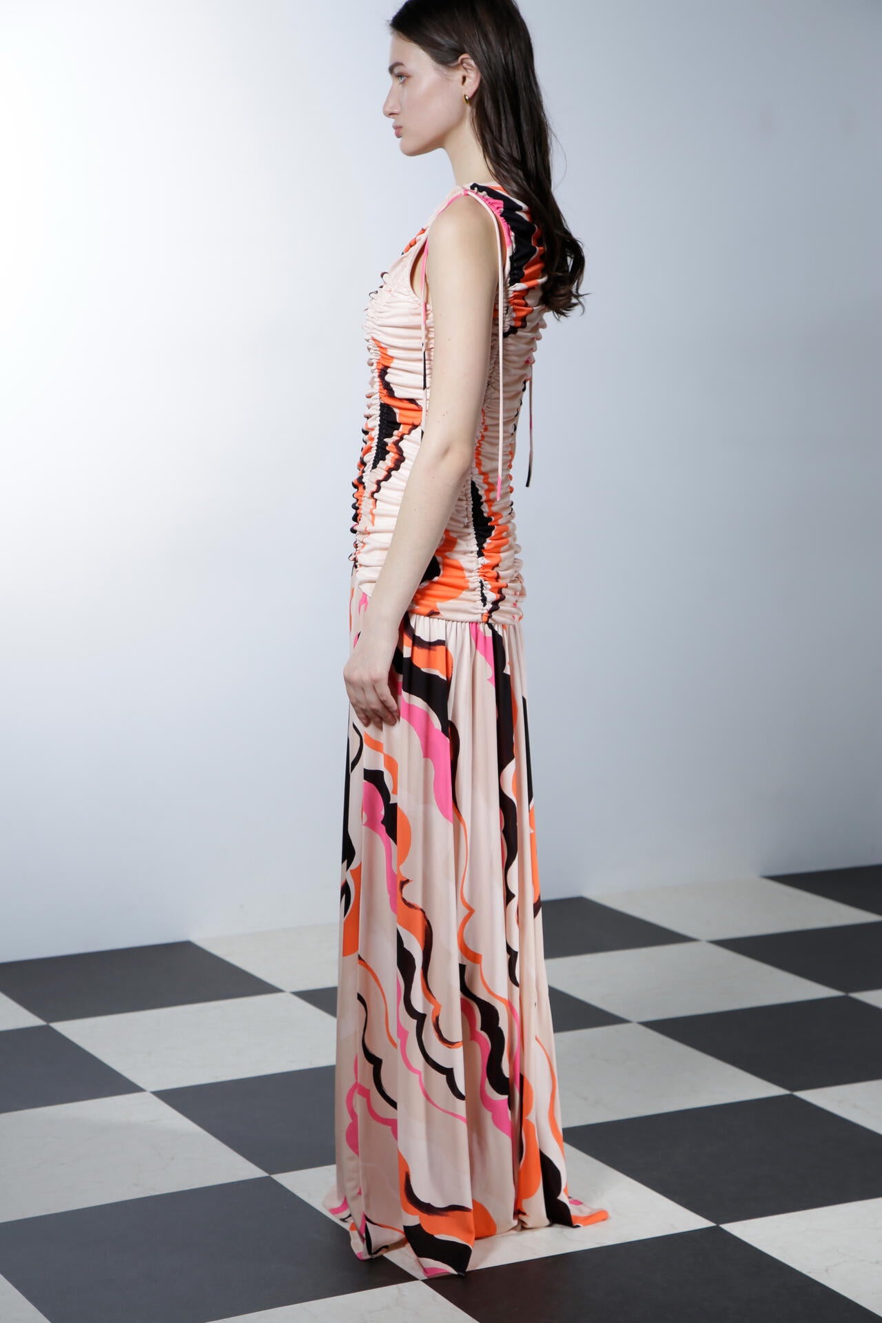 ウエーブアートパターンドレス_