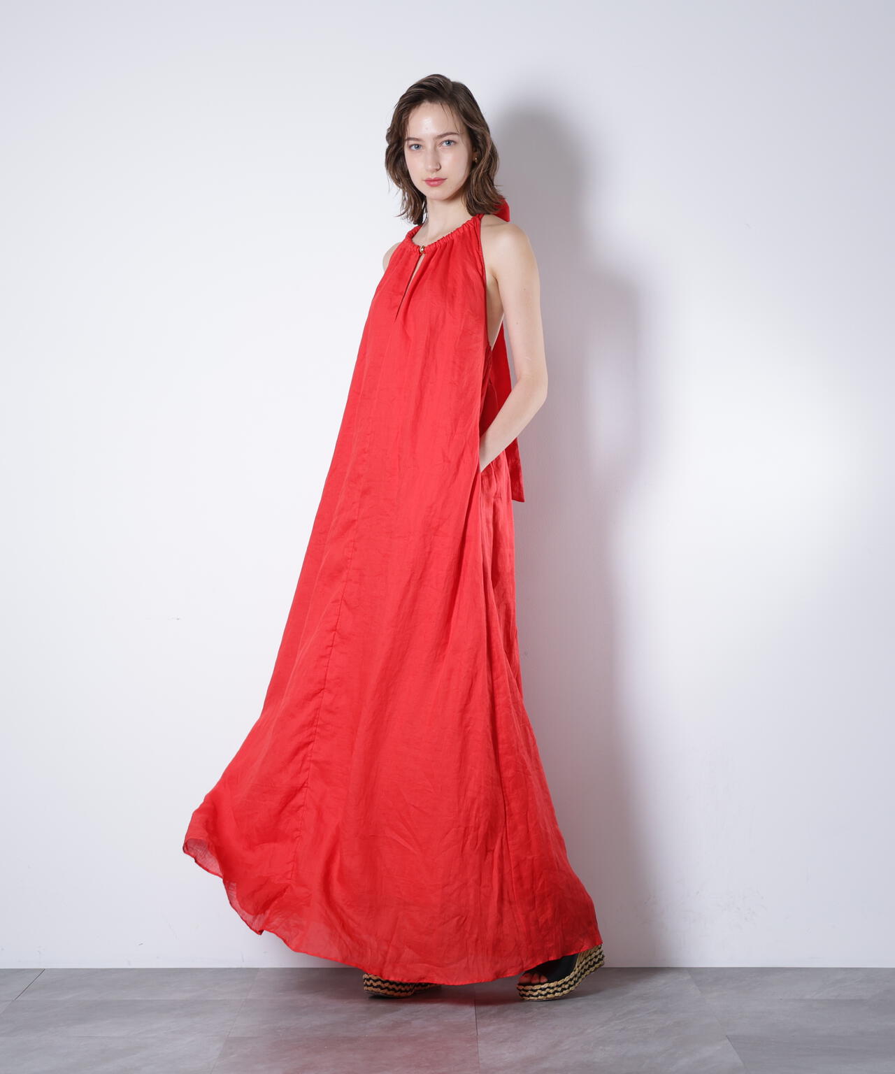 Deuxieme Classe キャミソールドレス　38レッド ホルターネックラミードレス_ | Alunc（アルン） ｜【公式】通販mix