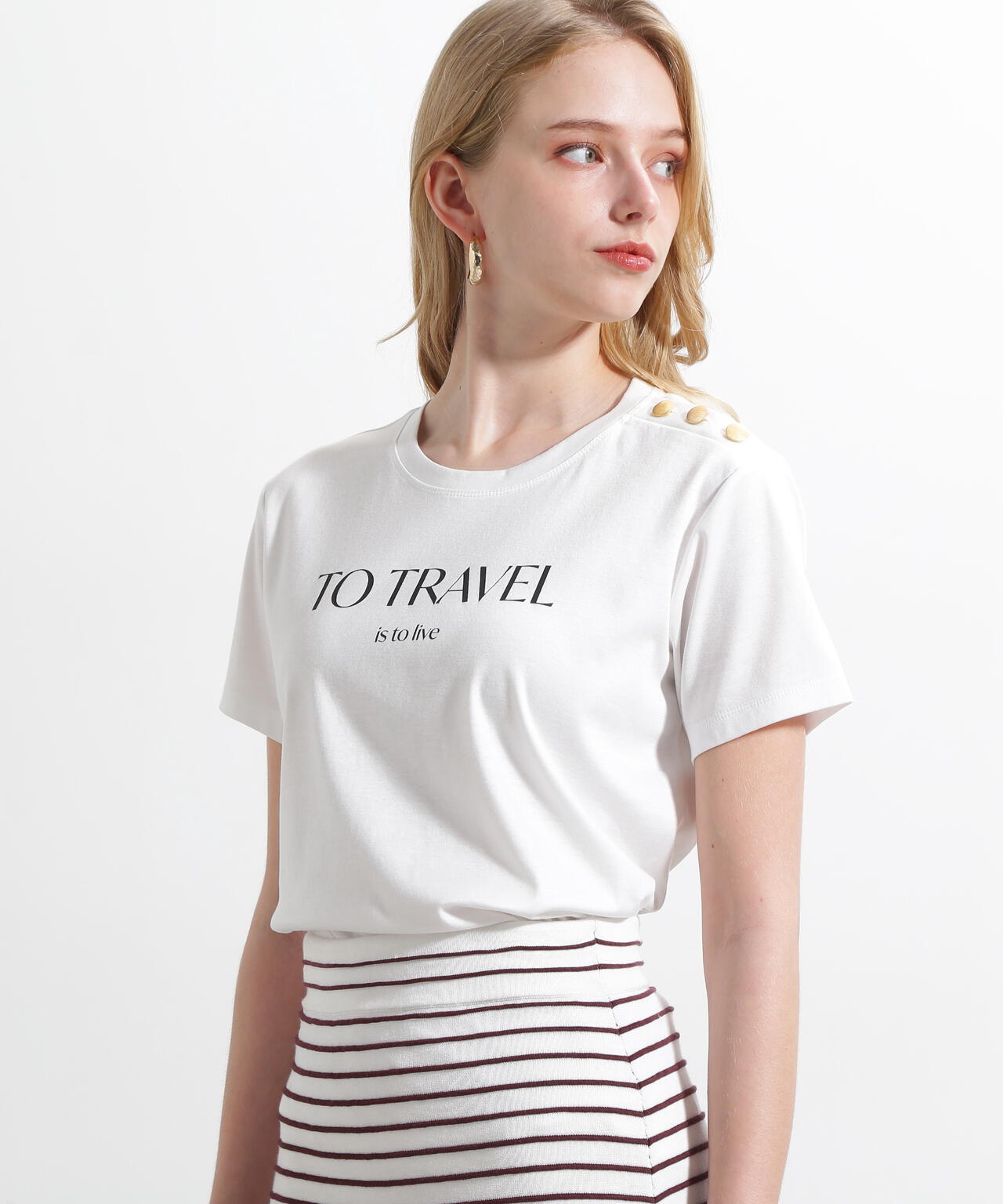 “TO TRAVEL”　ロゴＴシャツ