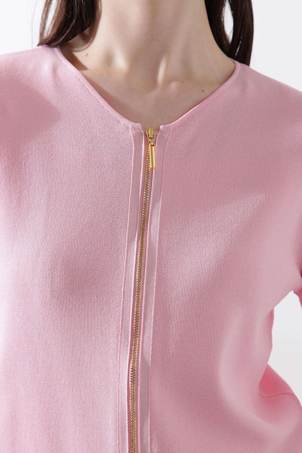 未使用　ピンキー&ダイアン　ジップアップシアーニットブルゾン ジップアップニットブルゾン | PINKY&DIANNE（ピンキー&ダイアン