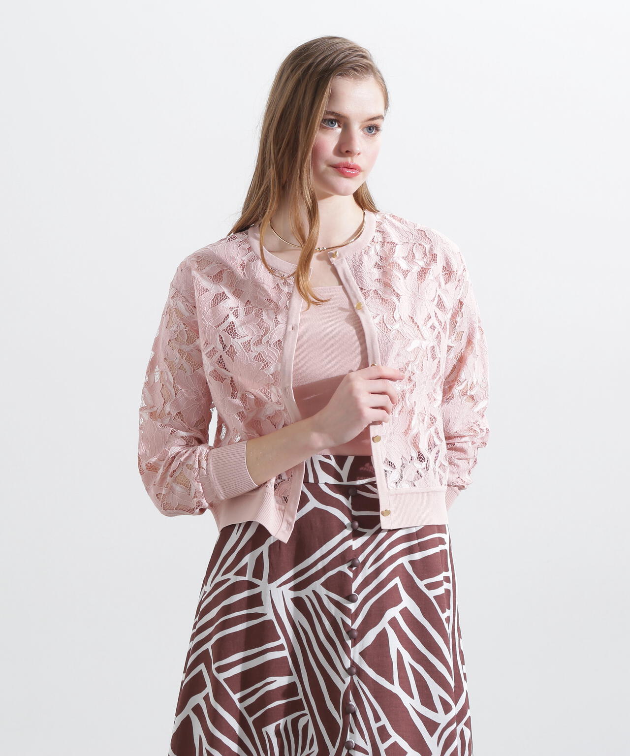 レースコンビカーディガン | PINKY&DIANNE（ピンキー&ダイアン  