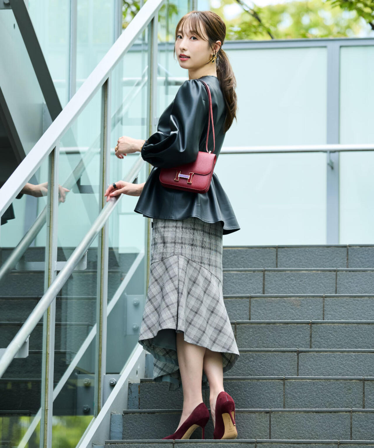 ピンキー＆ダイアン（PINKY&DIANNE）/◆フォーレザーペプラムブラウス フォーレザーペプラムブラウス | PINKY&DIANNE（ピンキー&ダイアン