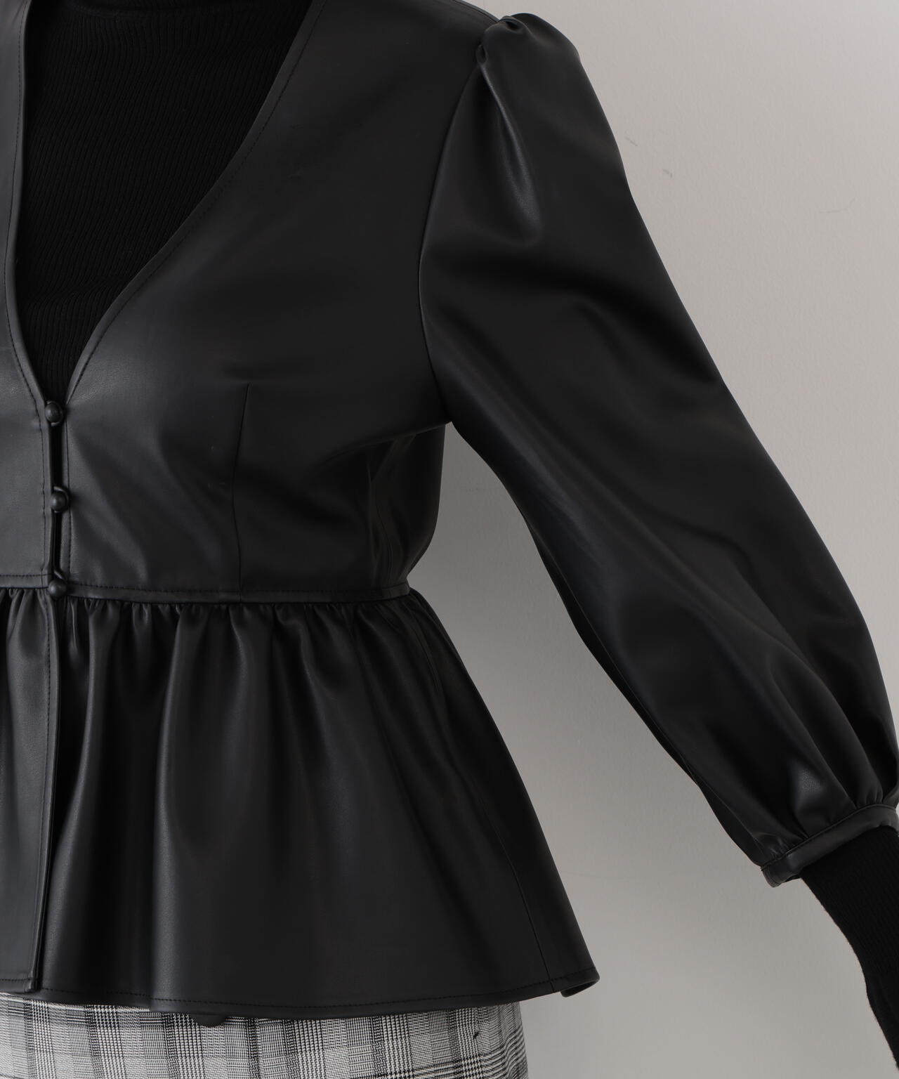 フォーレザーペプラムブラウス | PINKY&DIANNE（ピンキー