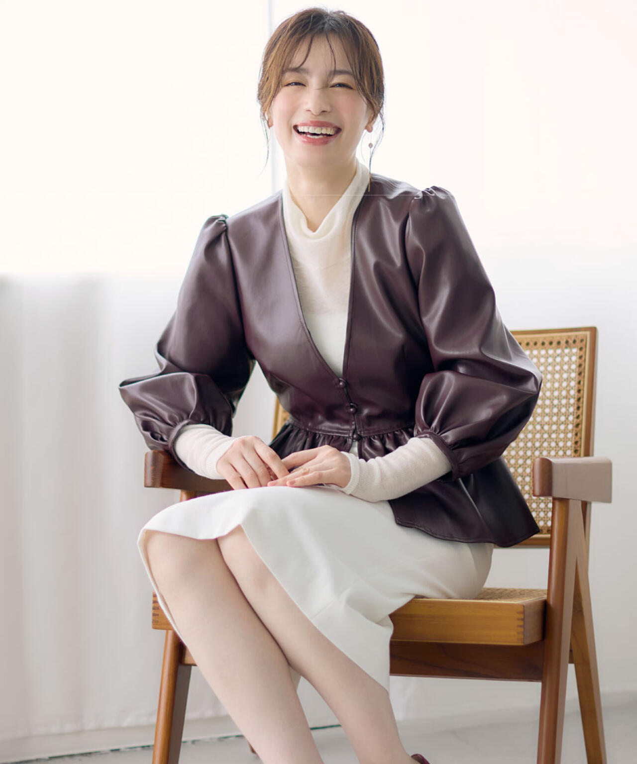 フォーレザーペプラムブラウス | PINKY&DIANNE（ピンキー&ダイアン