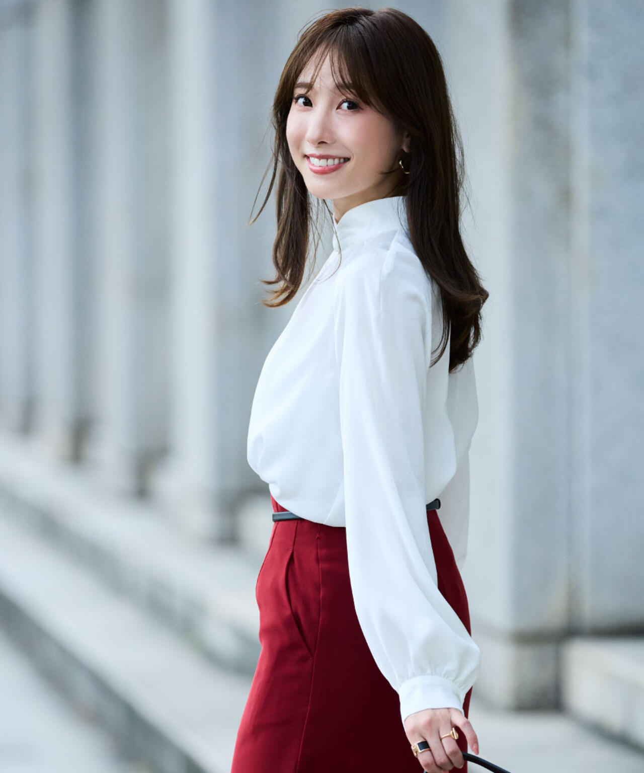 ギャザーネックドットジャガードブラウス | PINKY&DIANNE（ピンキー