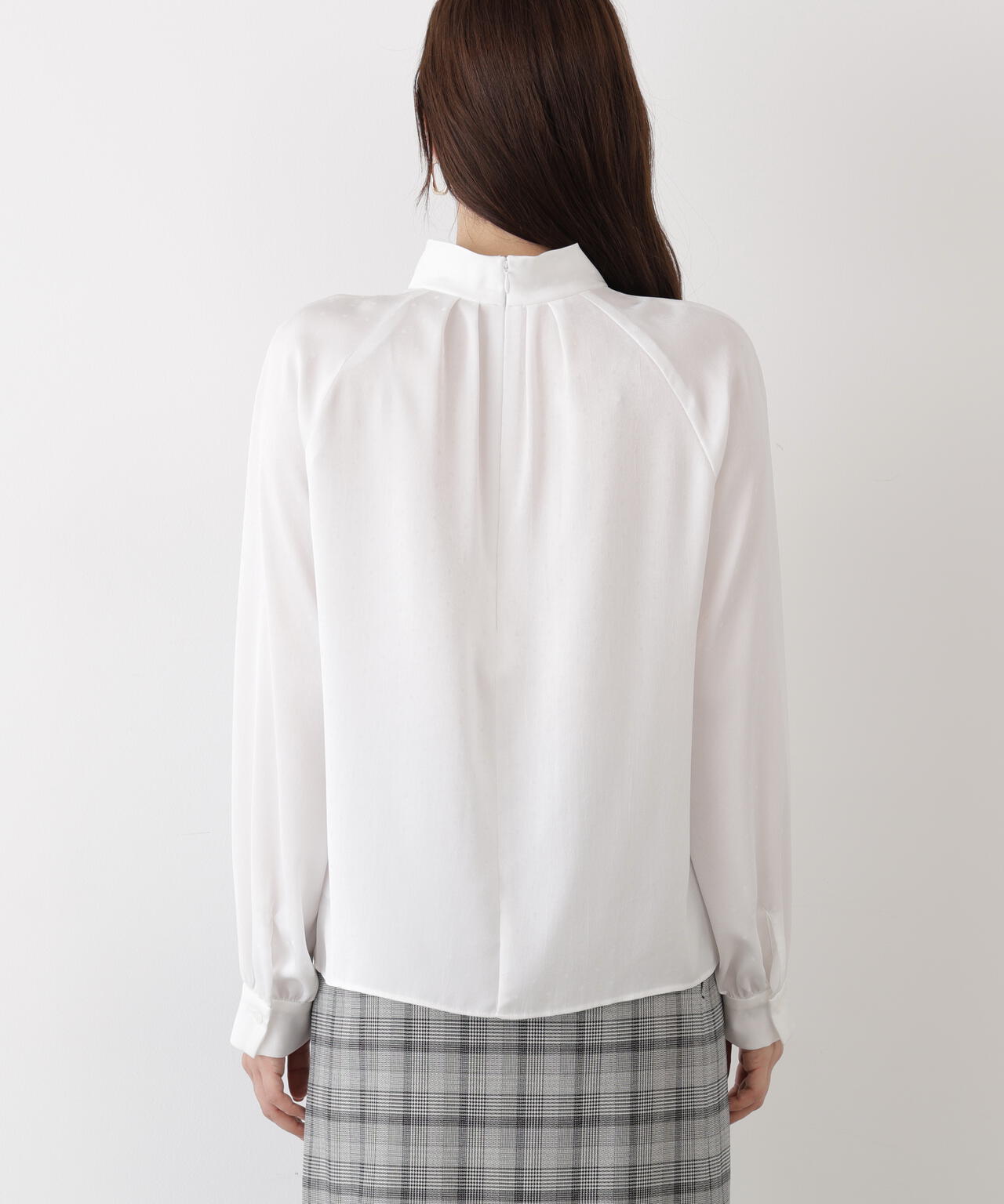 ギャザーネックドットジャガードブラウス | PINKY&DIANNE