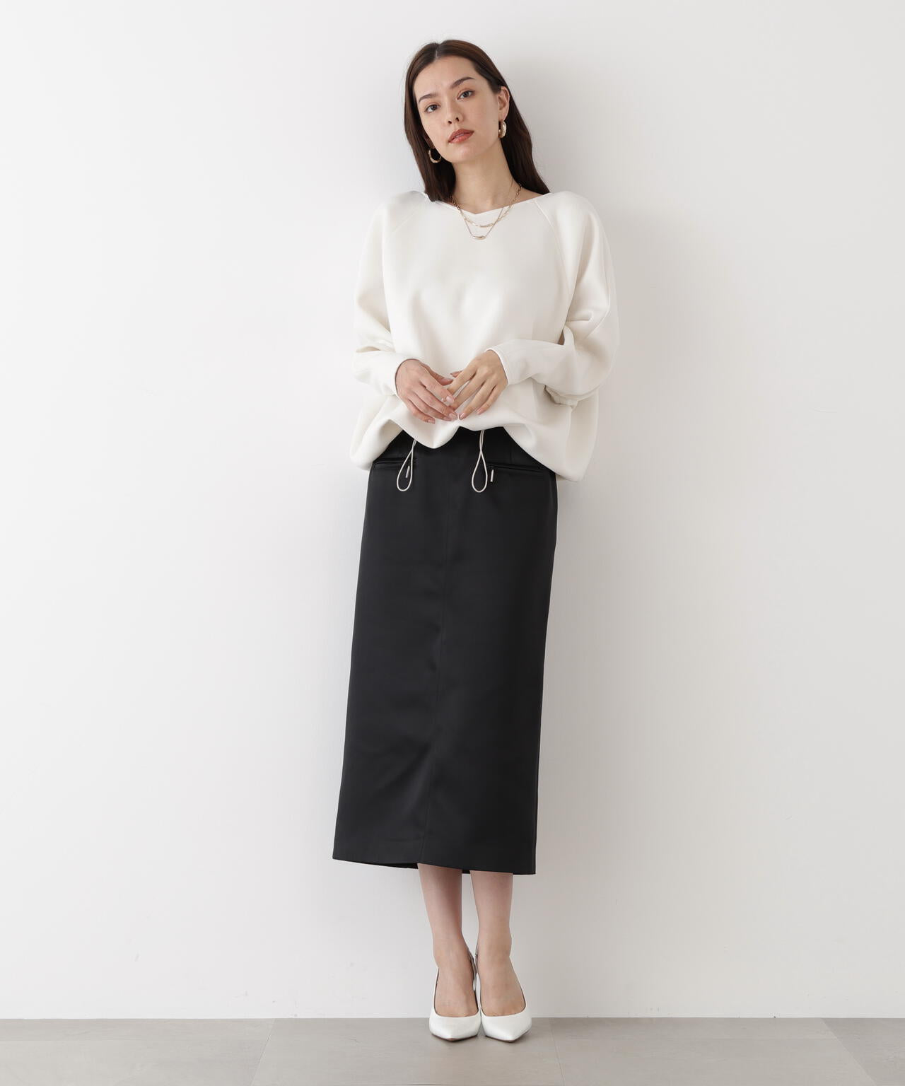 ギャザーヘムプルオーバー