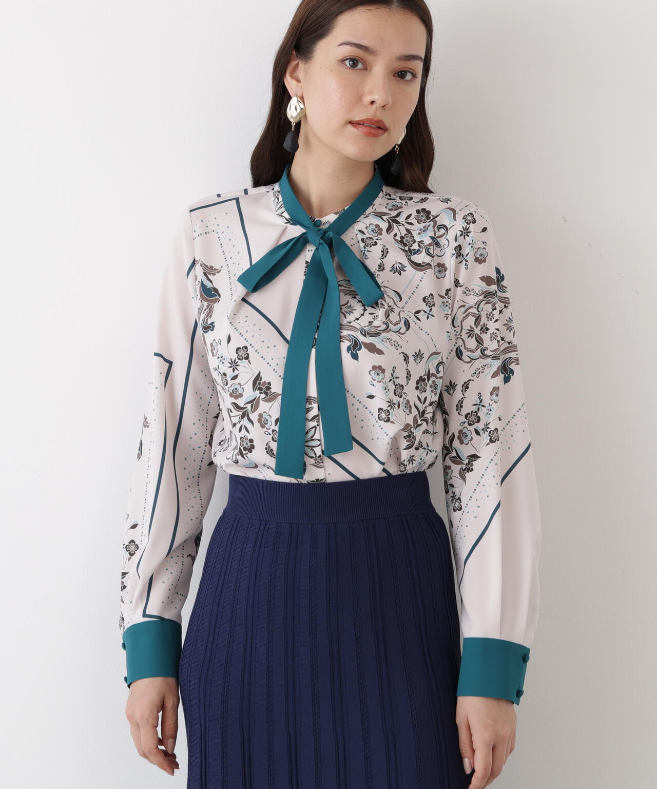 フローラルスカーフプリントブラウス | PINKY&DIANNE（ピンキー