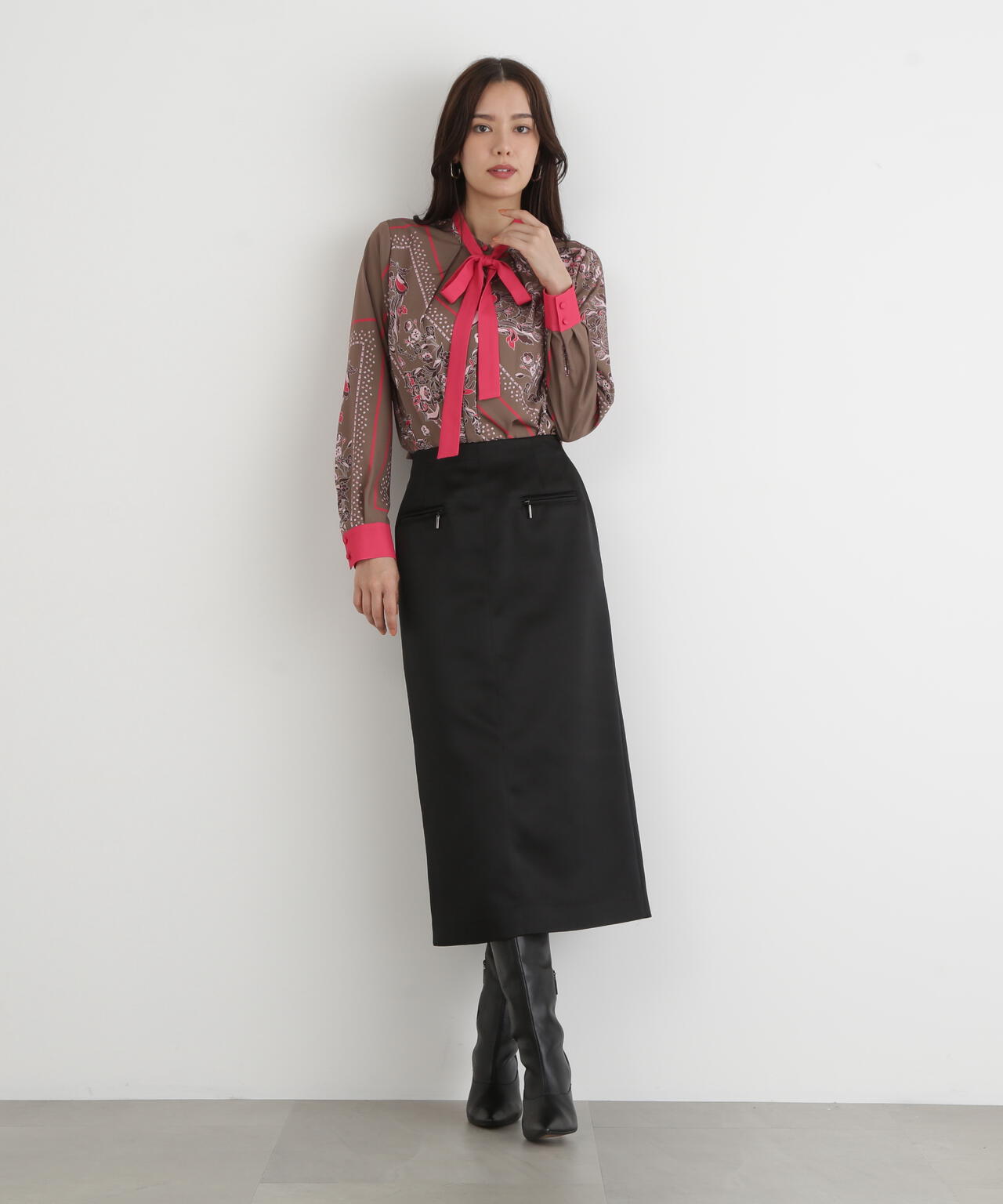 フローラルスカーフプリントブラウス | PINKY&DIANNE（ピンキー