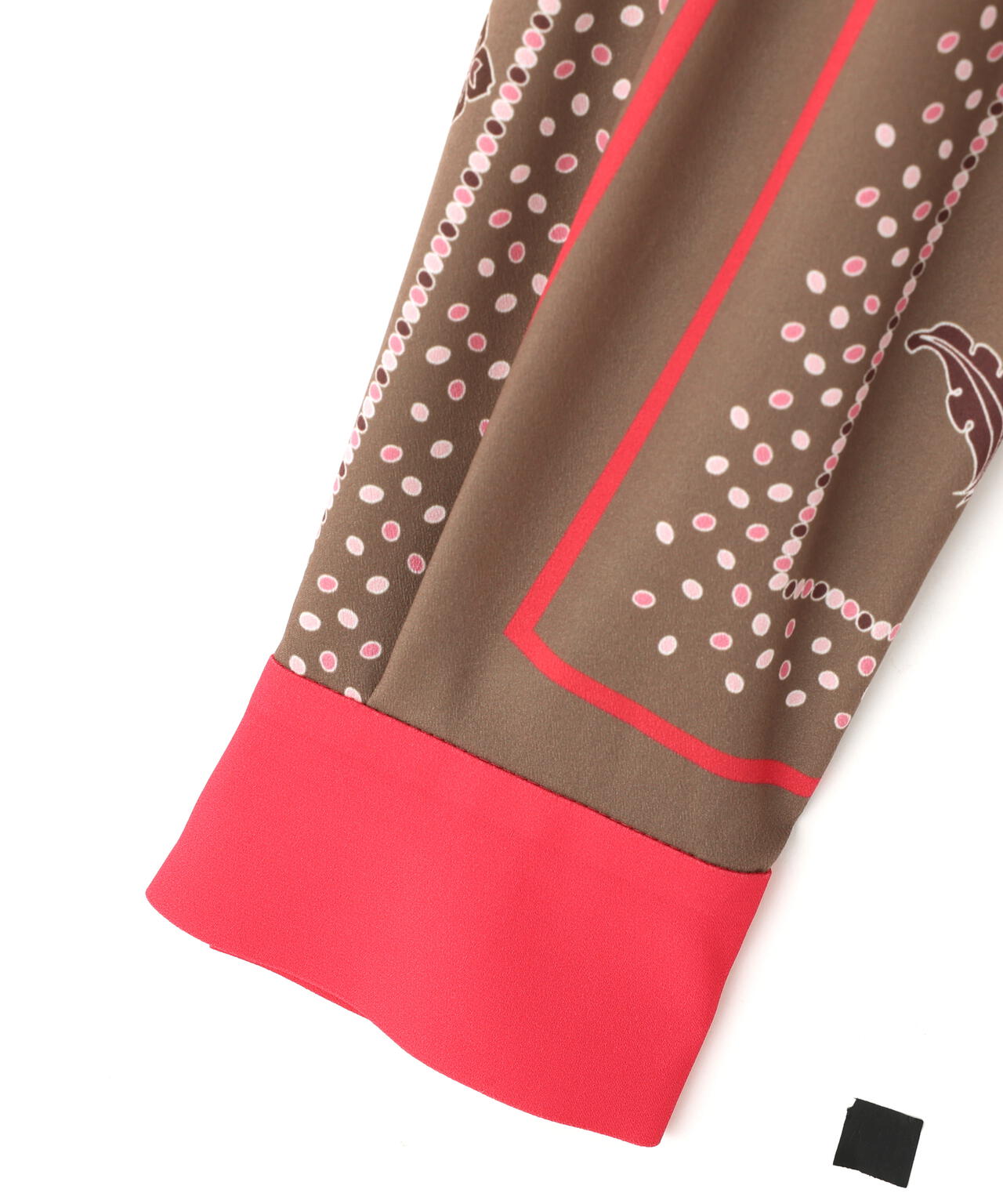 フローラルスカーフプリントブラウス