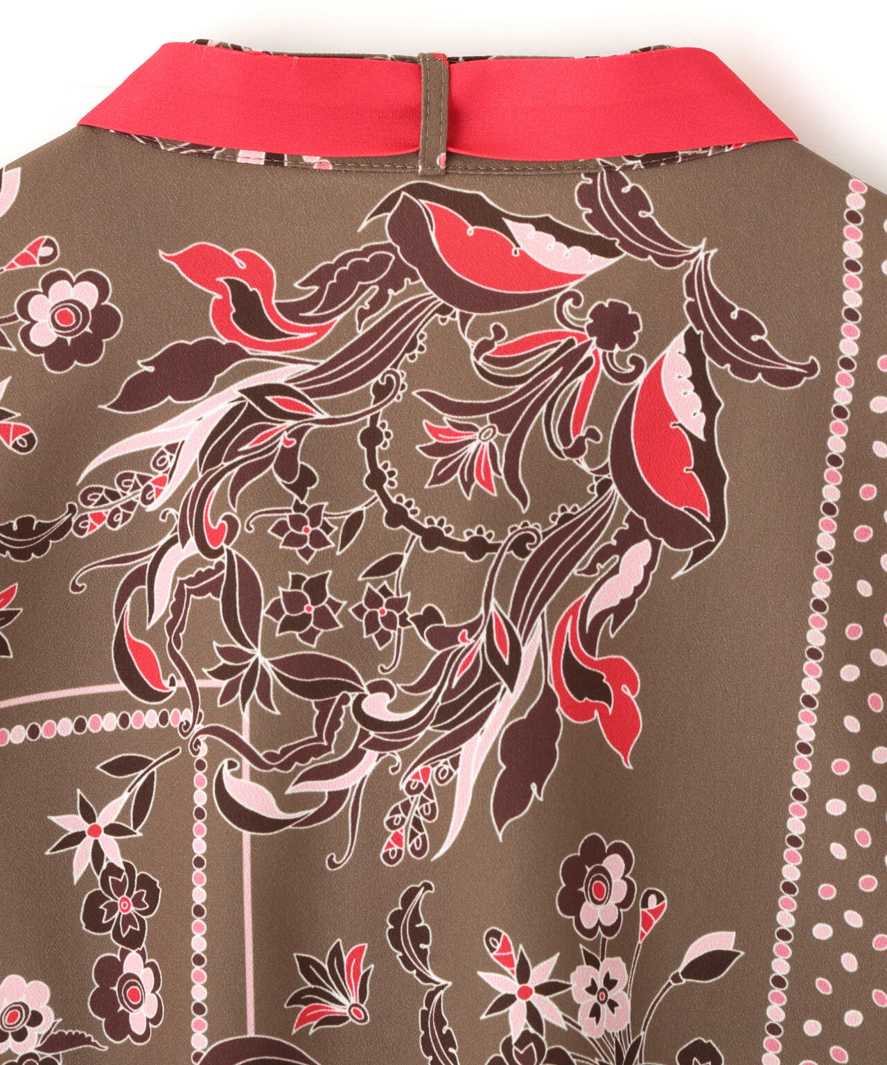 フローラルスカーフプリントブラウス