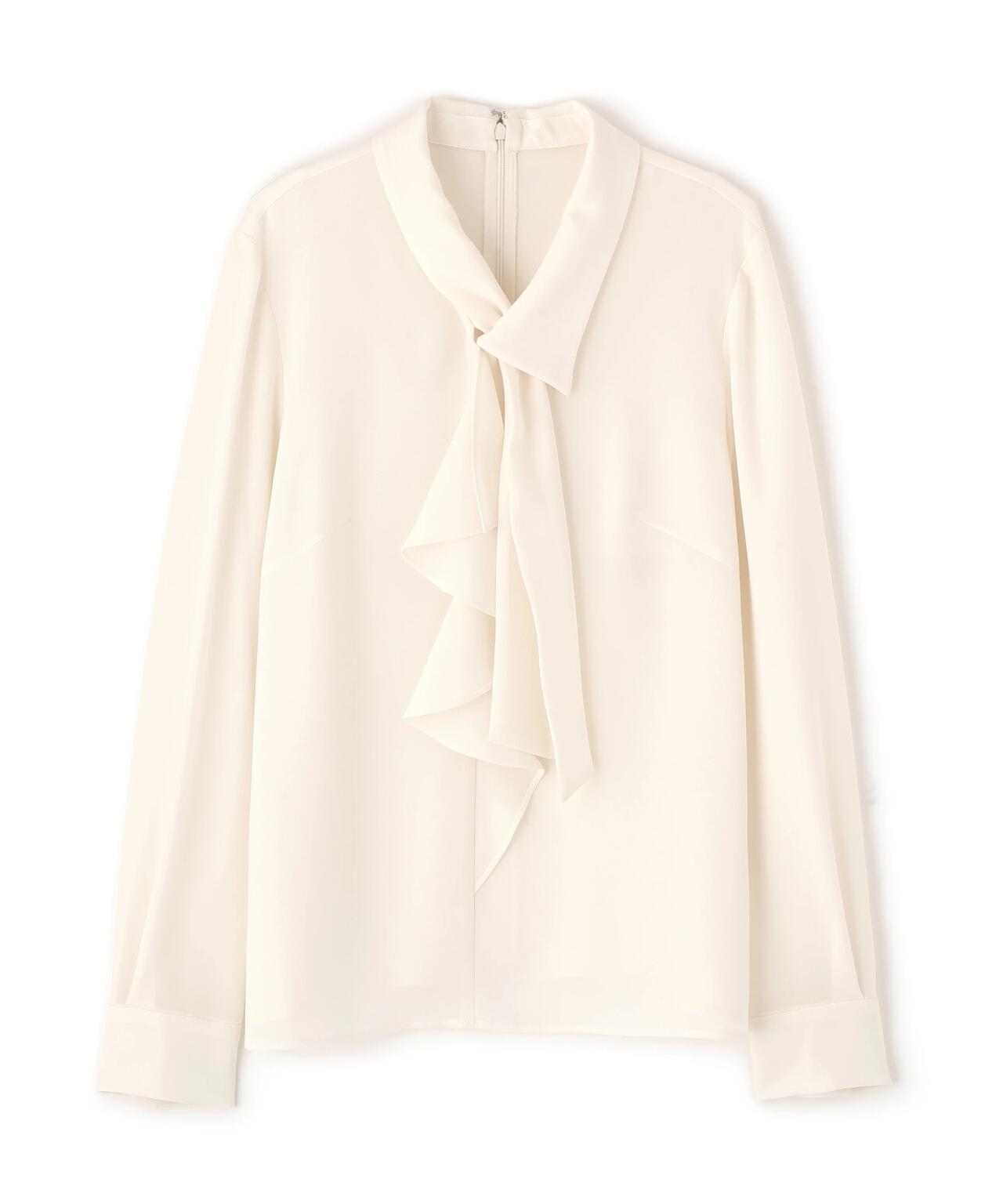 ラッフルボウタイブラウス