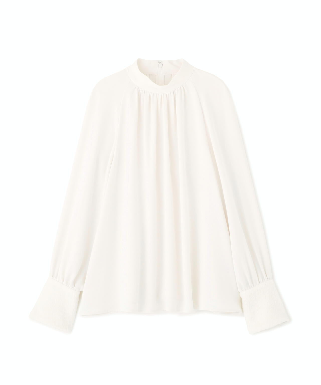 ジャギーカフスリボンブラウス