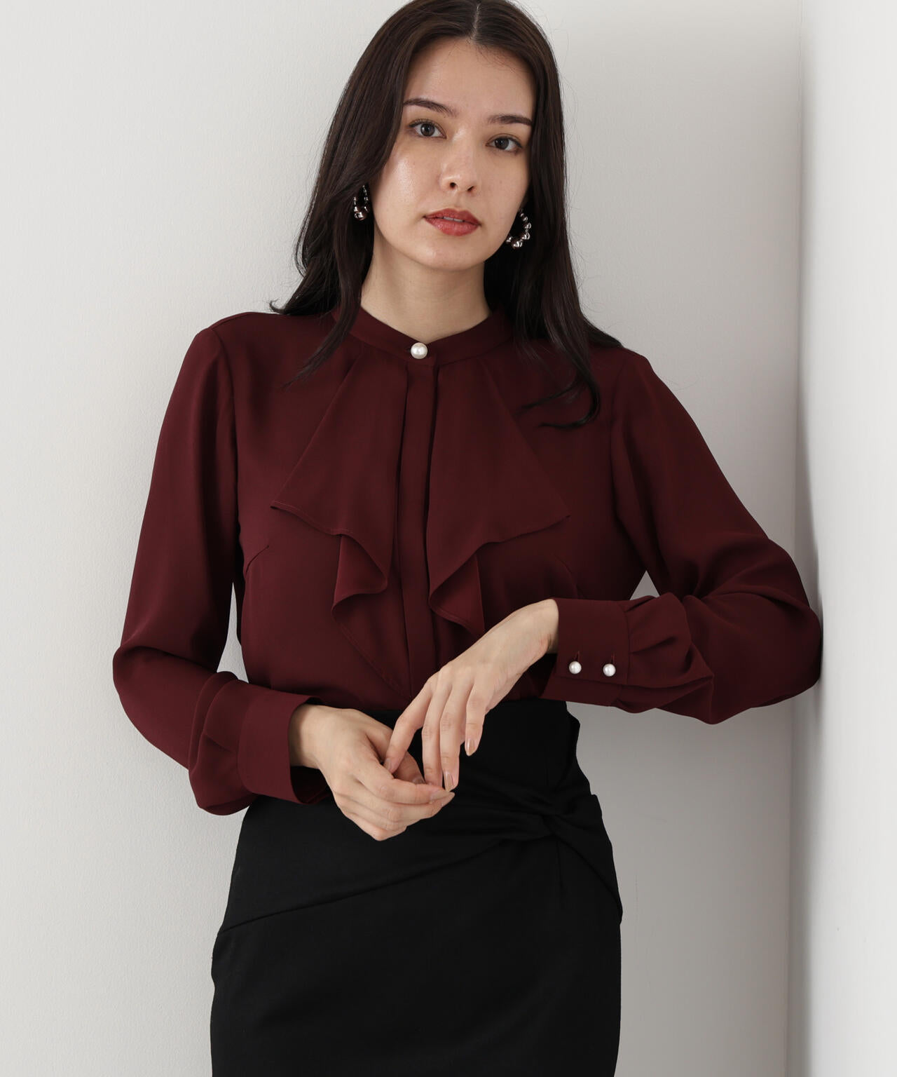 フロントラッフルパール釦ブラウス | PINKY&DIANNE（ピンキー&ダイアン