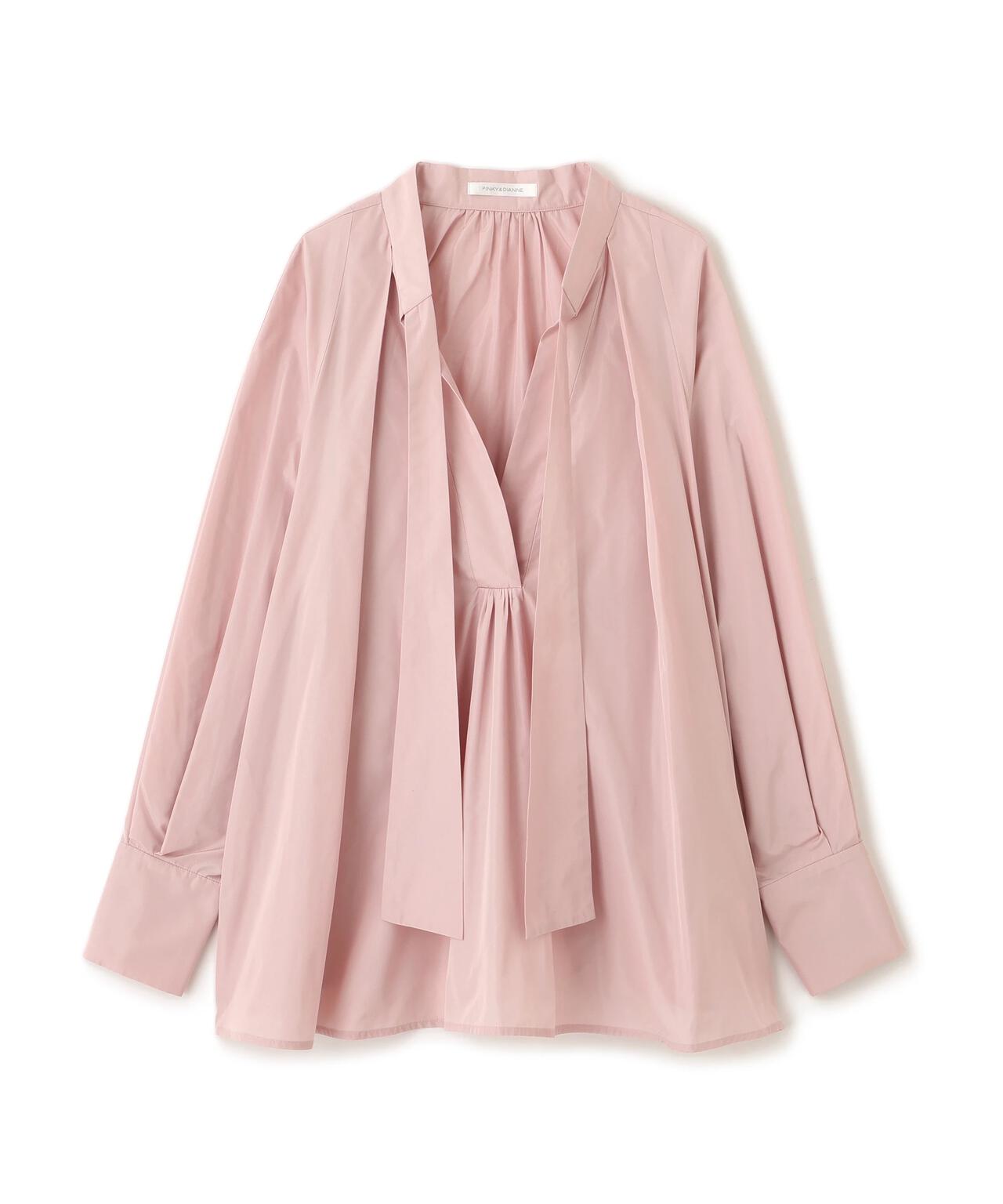 タックフレアボウブラウス