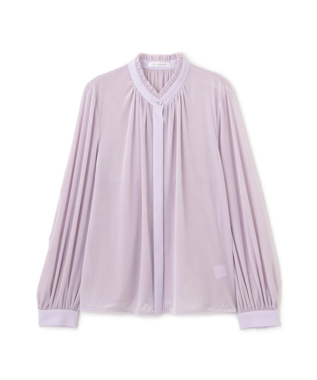 Pinky&Dianne ベルベットコンビギャザーブラウス　38 ベルベットコンビギャザーブラウス | PINKY&DIANNE（ピンキー&ダイアン