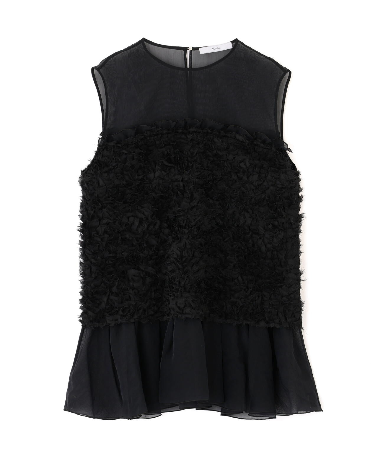 ジャカードペプラムブラウス_