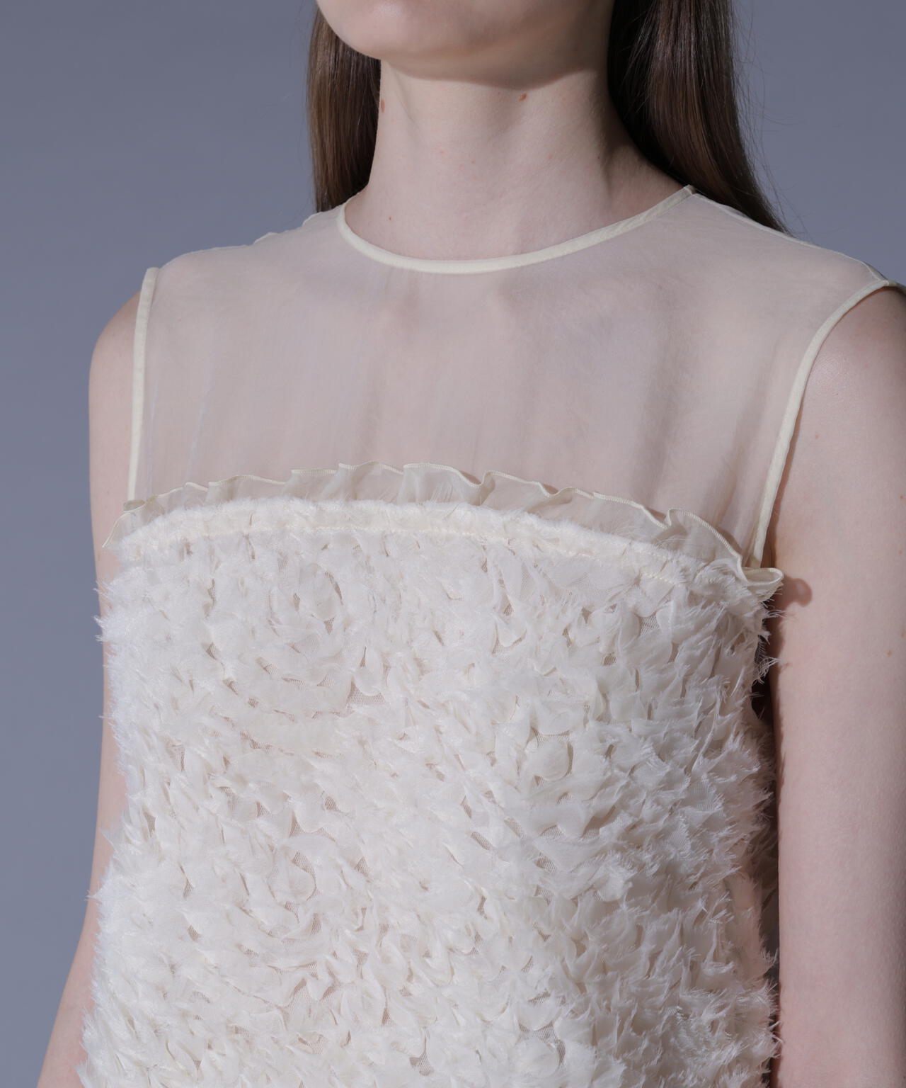 ジャカードペプラムブラウス_