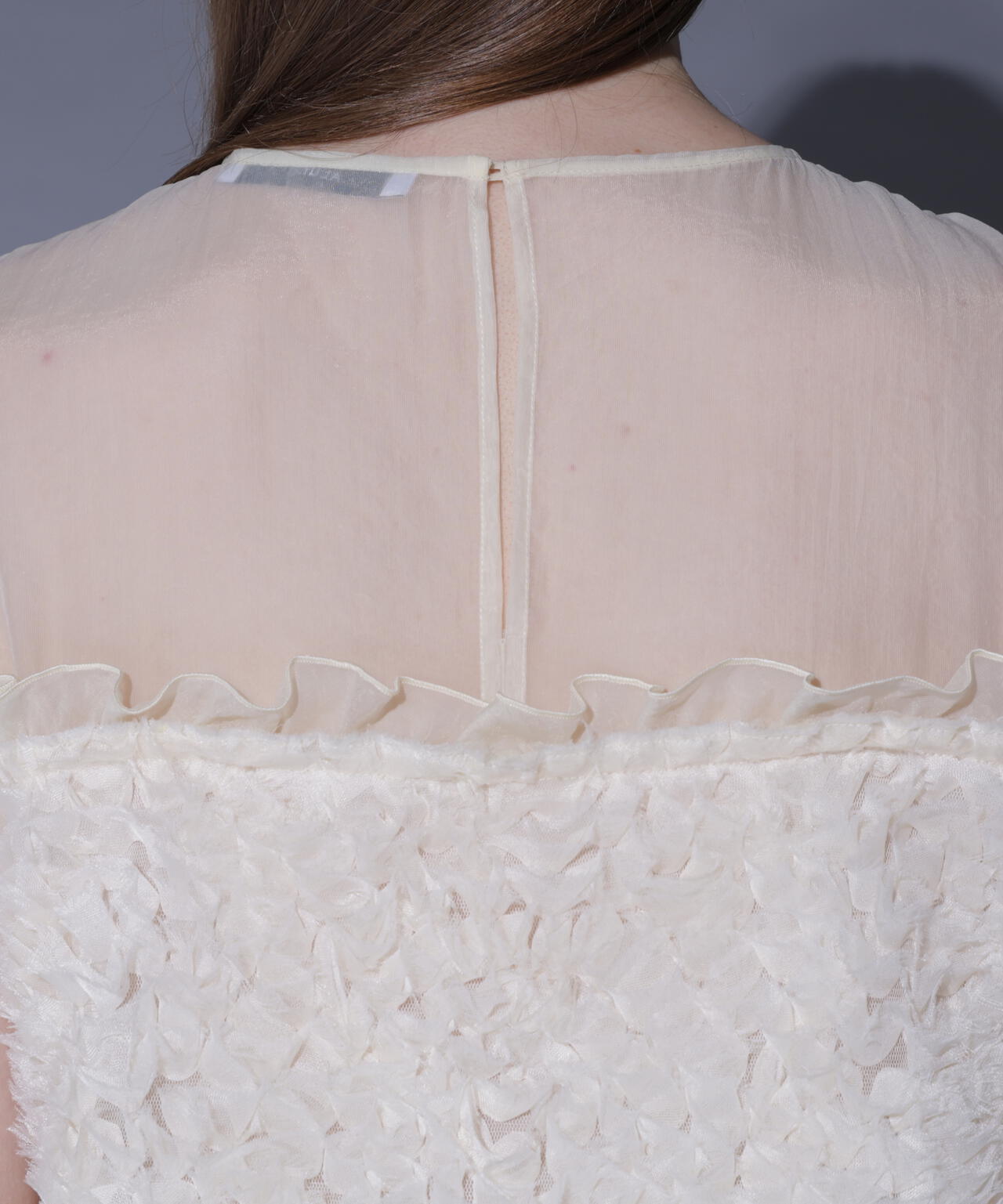 ジャカードペプラムブラウス_