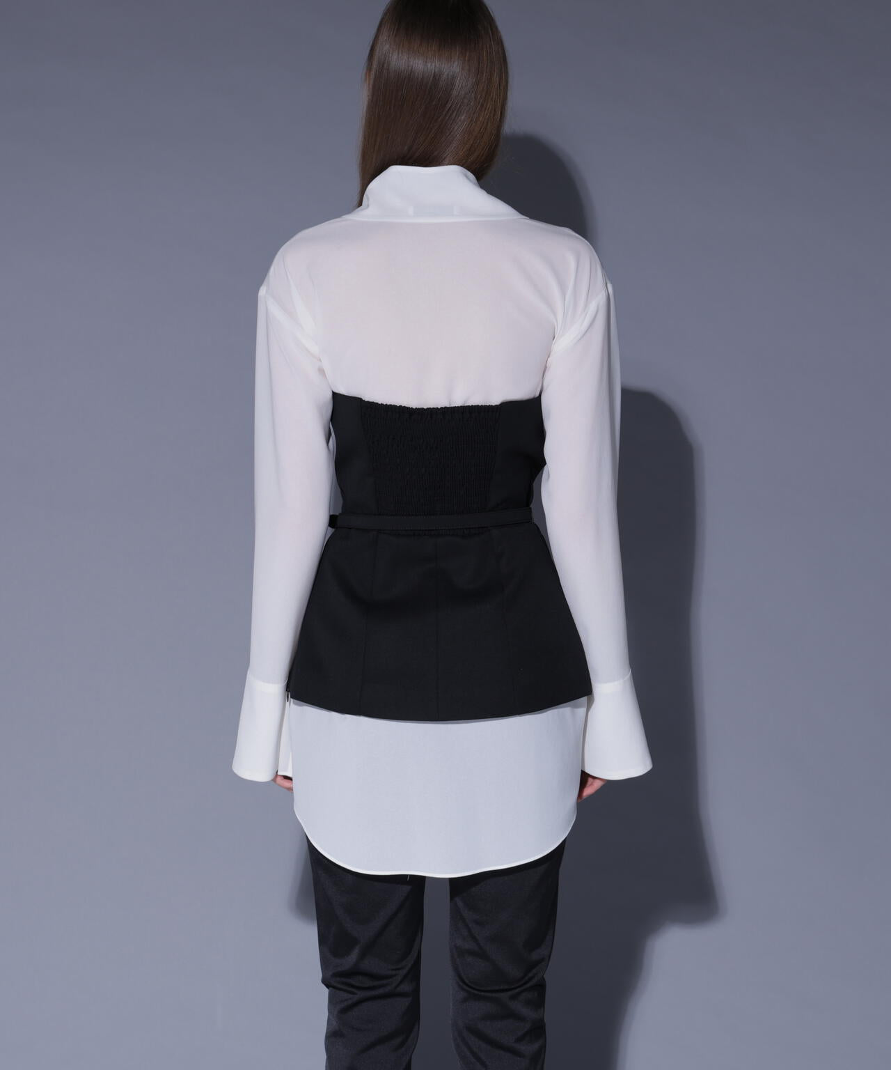 ベアトップレイヤードブラウス_