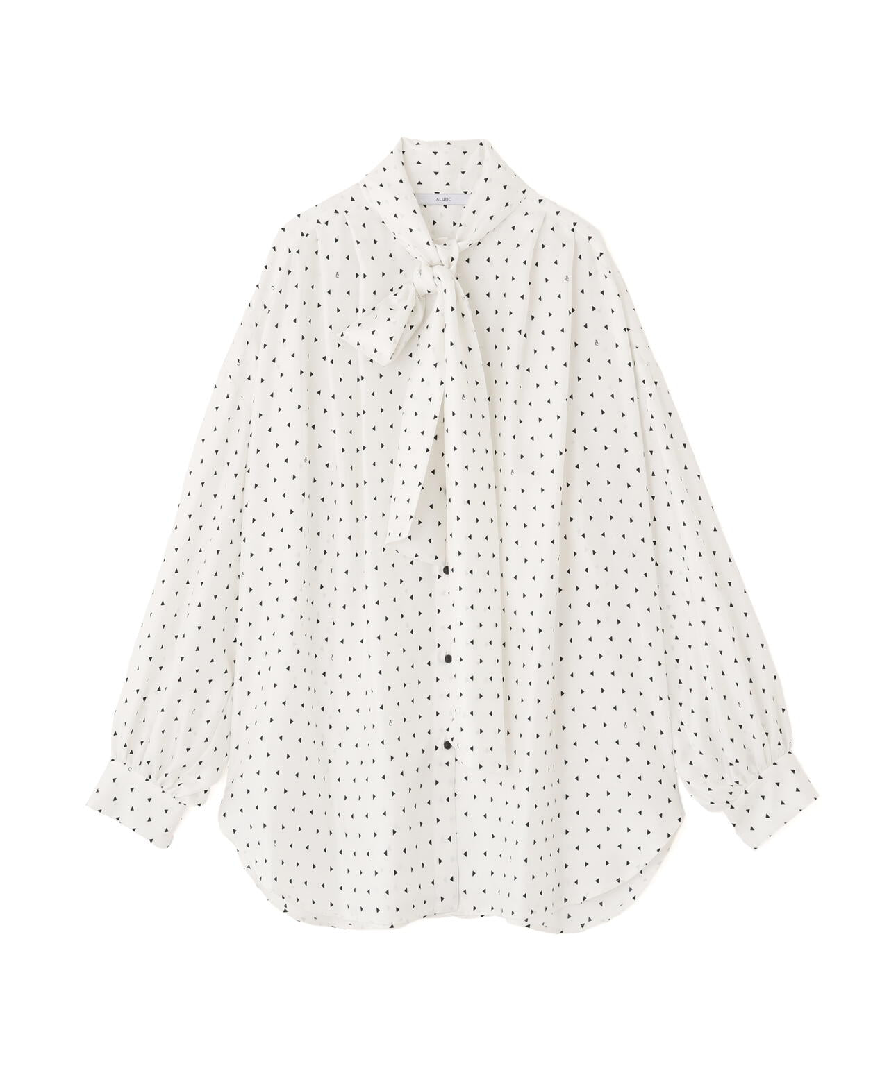 トライアングルプリントブラウス_