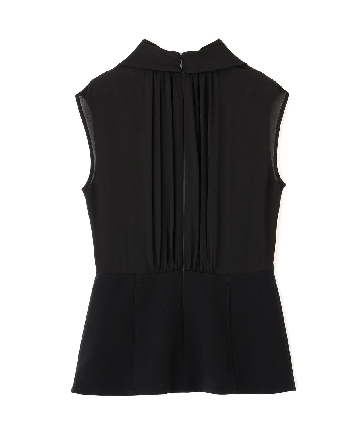 シルクレイヤードペプラムブラウス_