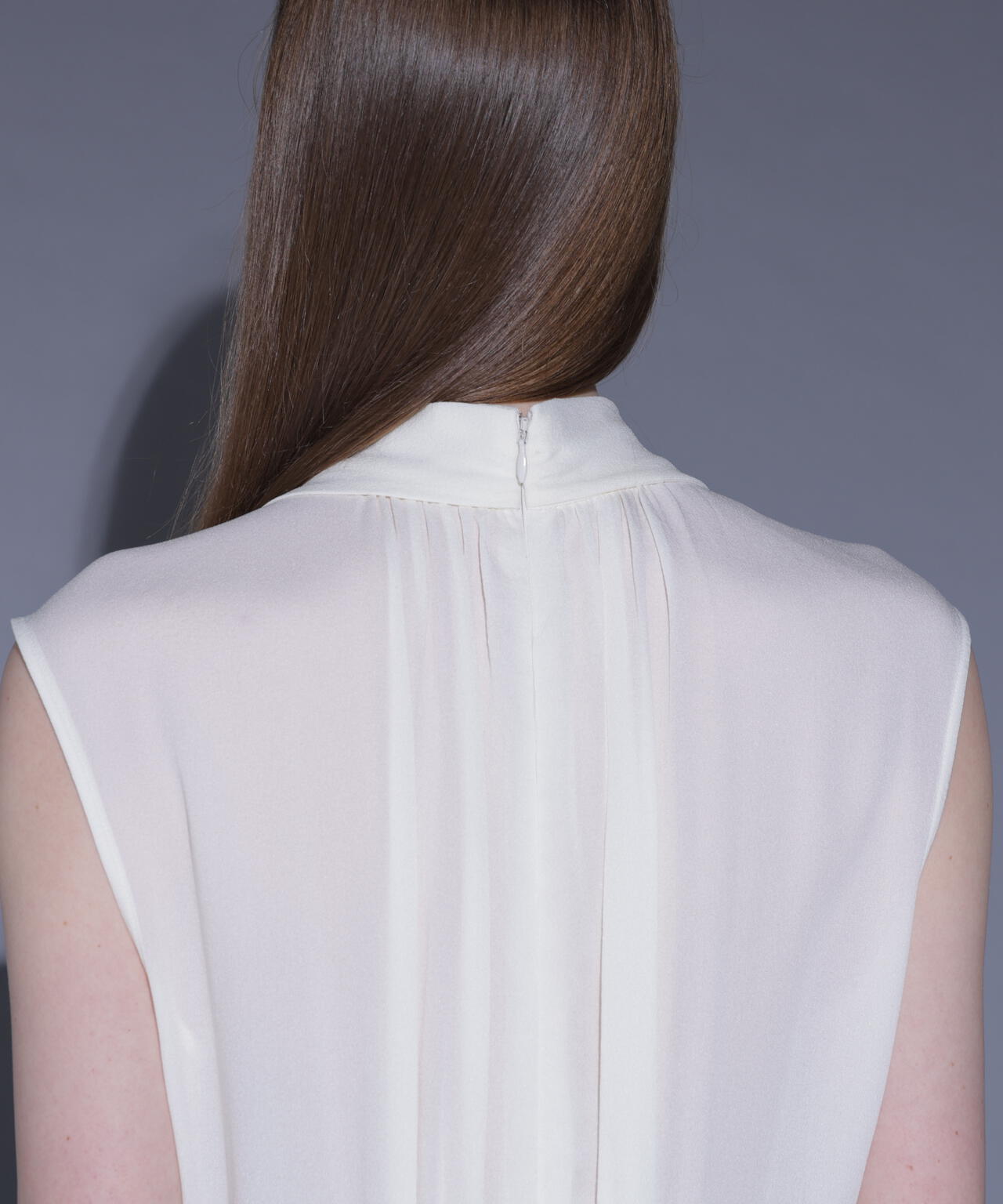 シルクレイヤードペプラムブラウス_