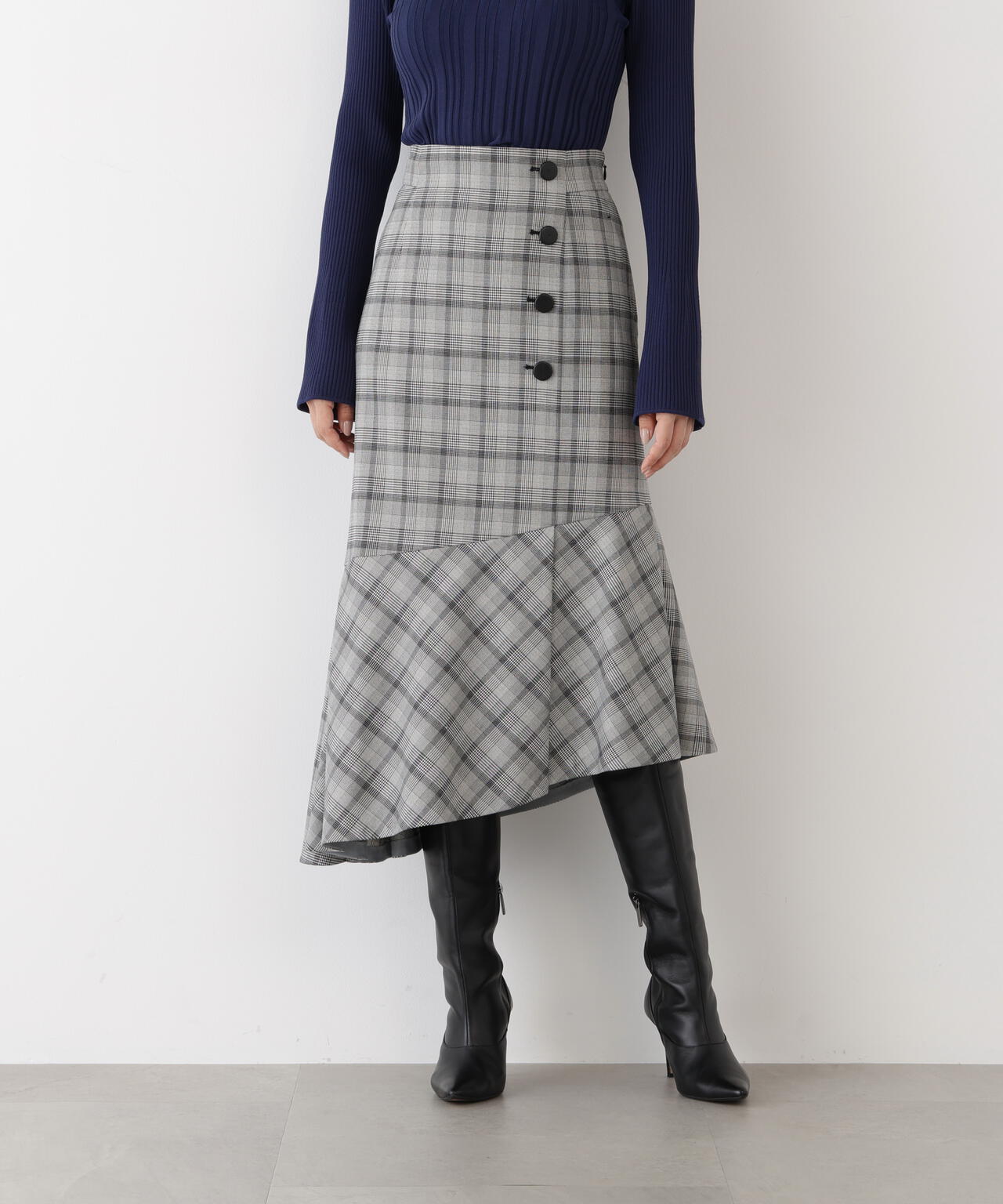 スカートのみ　カレン mimigrant タイトスカート ミモレ丈 トライアングルジオ