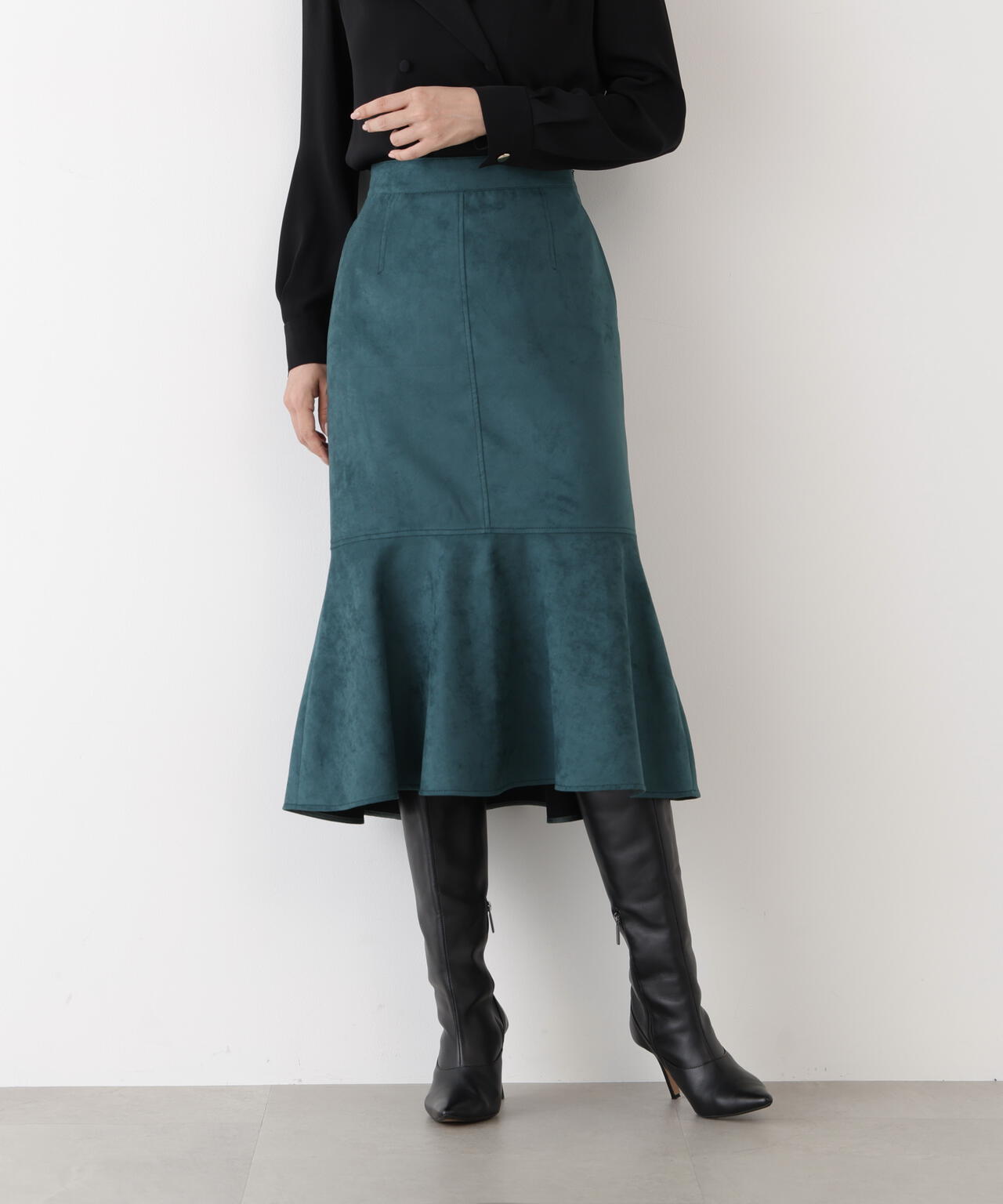 スエードマーメイドスカート