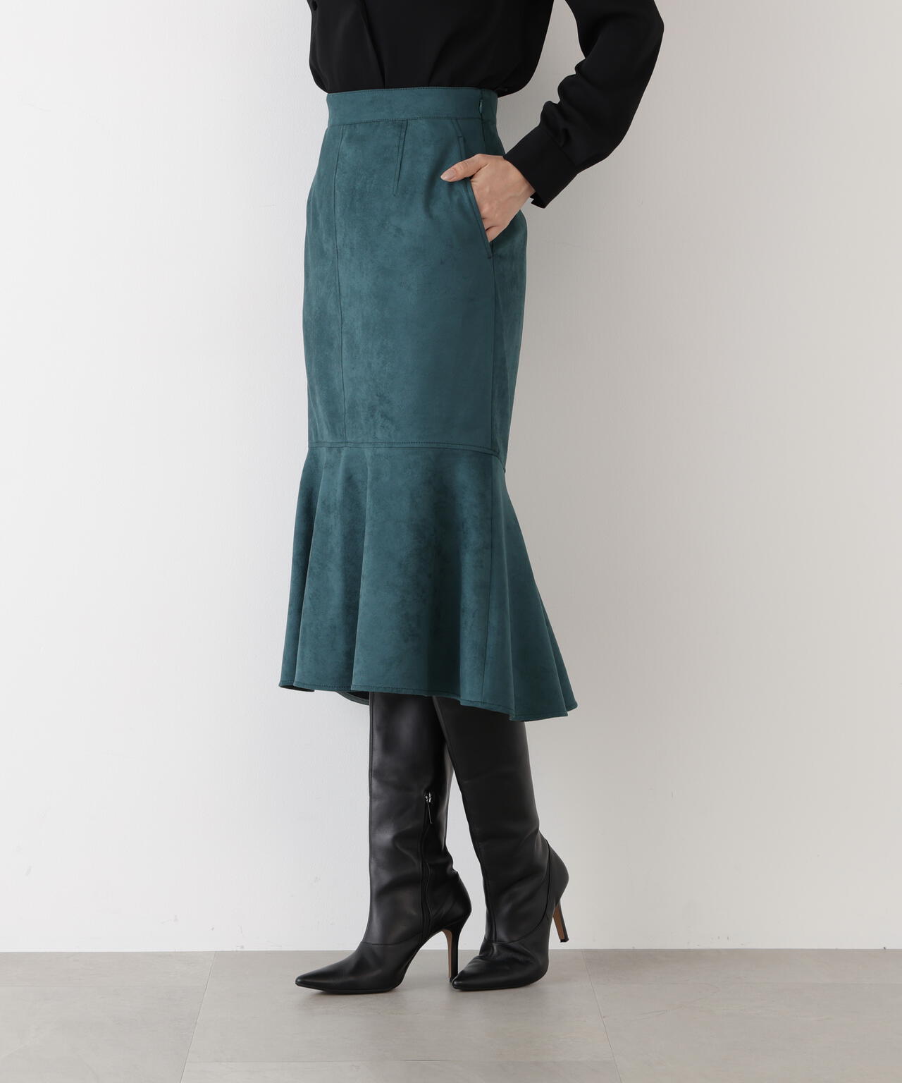 スエードマーメイドスカート