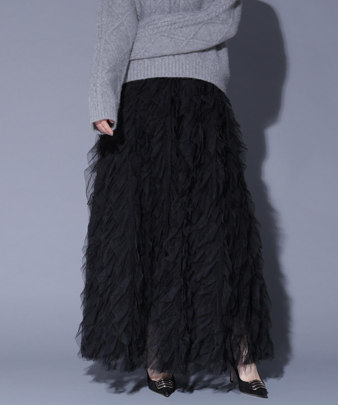 ラッフルティアードスカート_