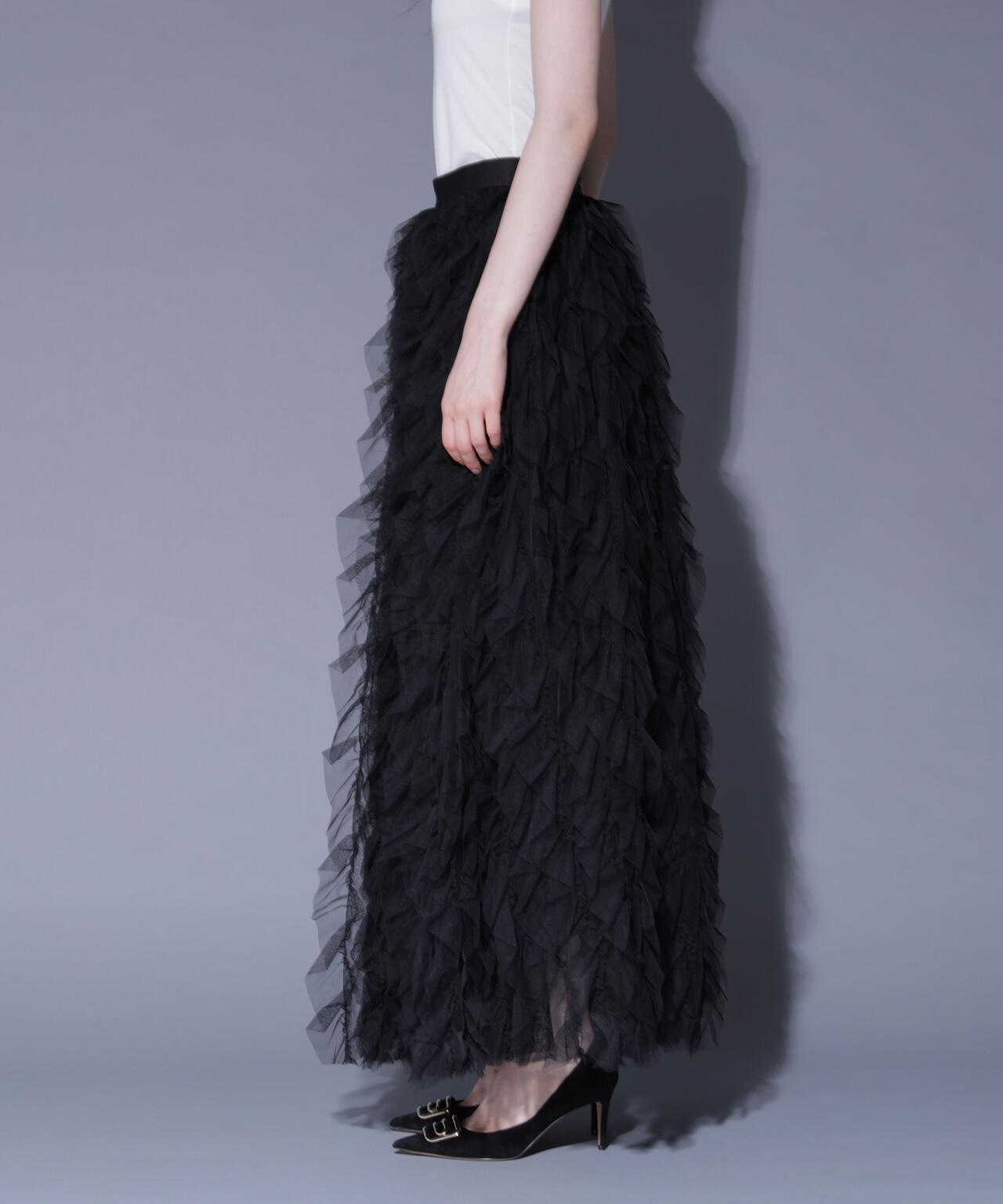 ラッフルティアードスカート_