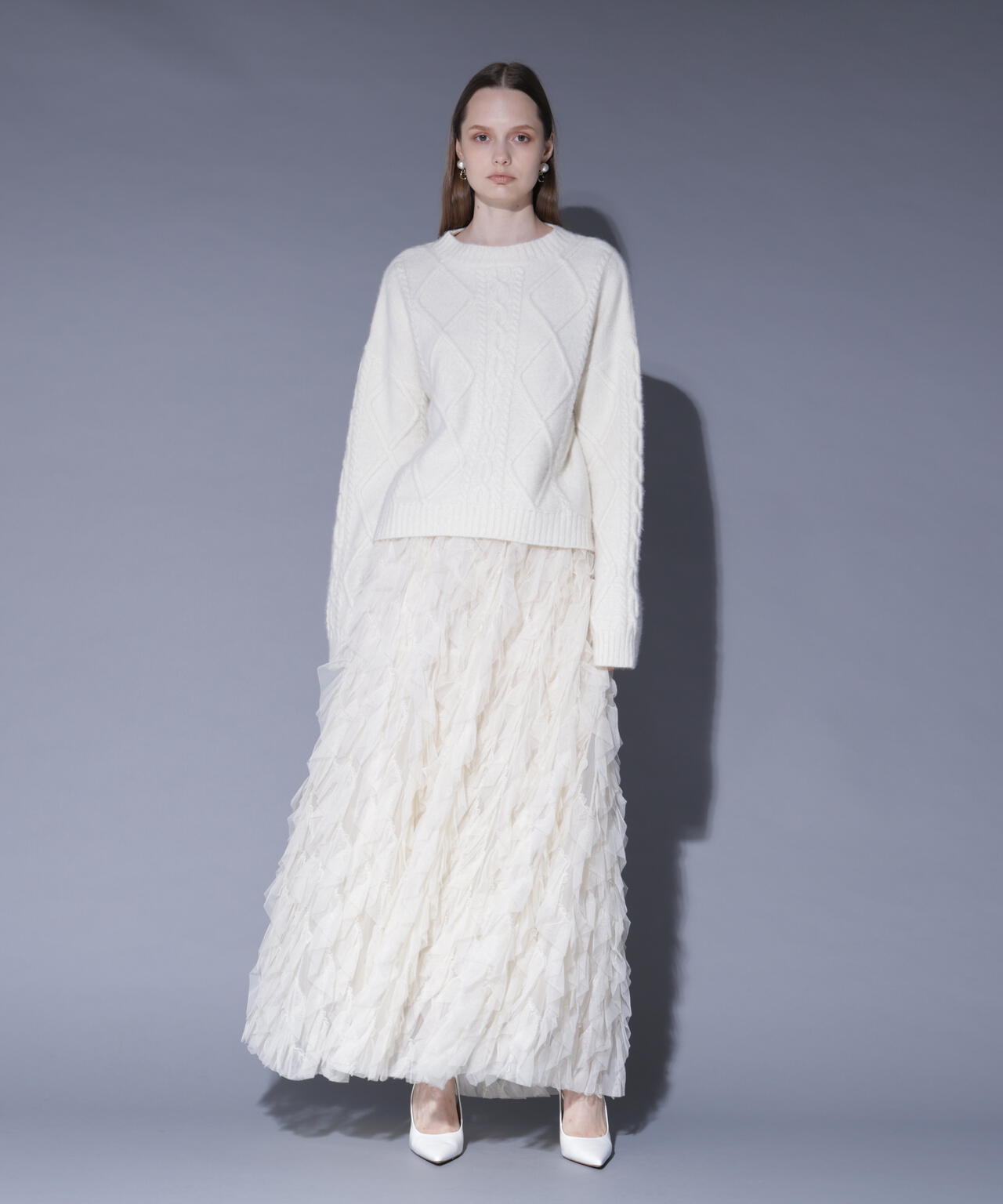 ラッフルティアードスカート_