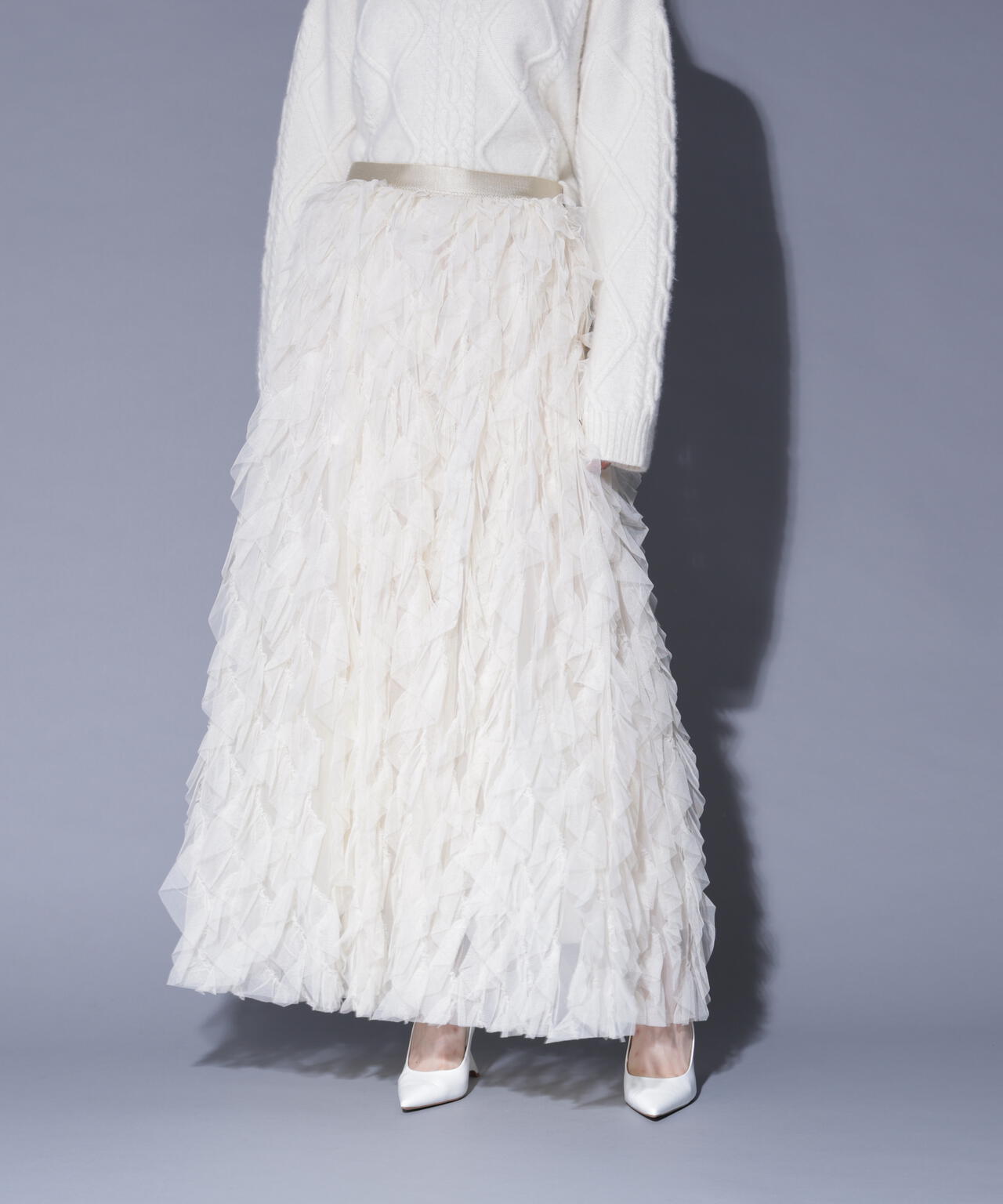 ラッフルティアードスカート_