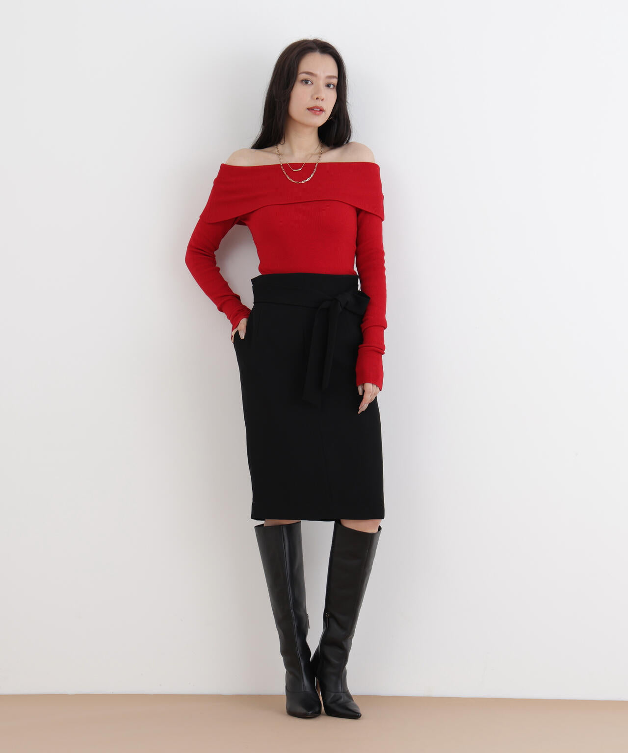 ２WAYベルトタイトスカート