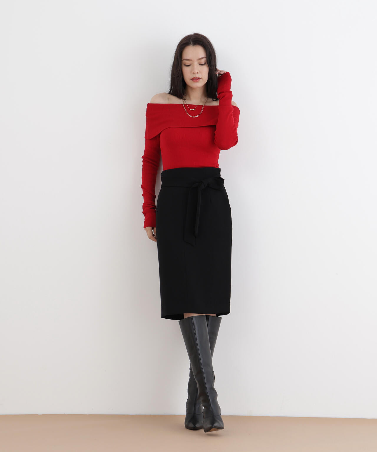 ２WAYベルトタイトスカート