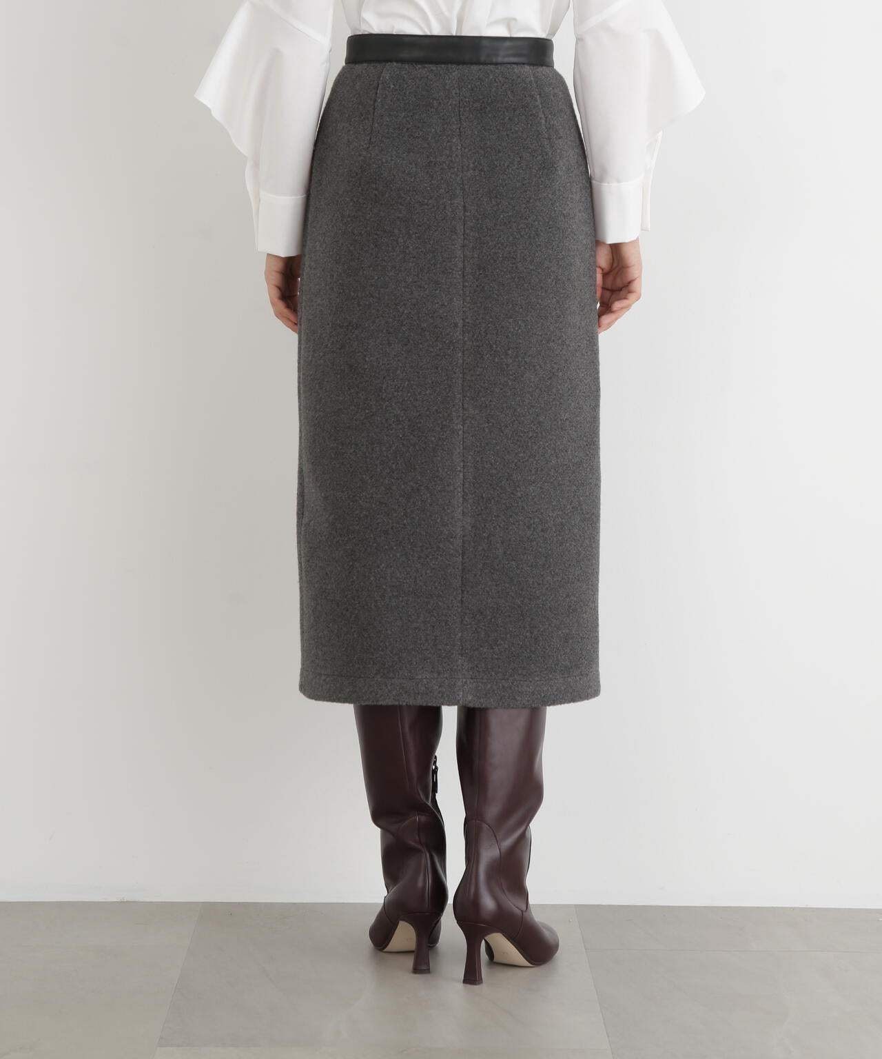 ピンキー &ダイアン　ミディアム丈スカート　36サイズ ウールレットジップスカート | PINKY&DIANNE（ピンキー&ダイアン