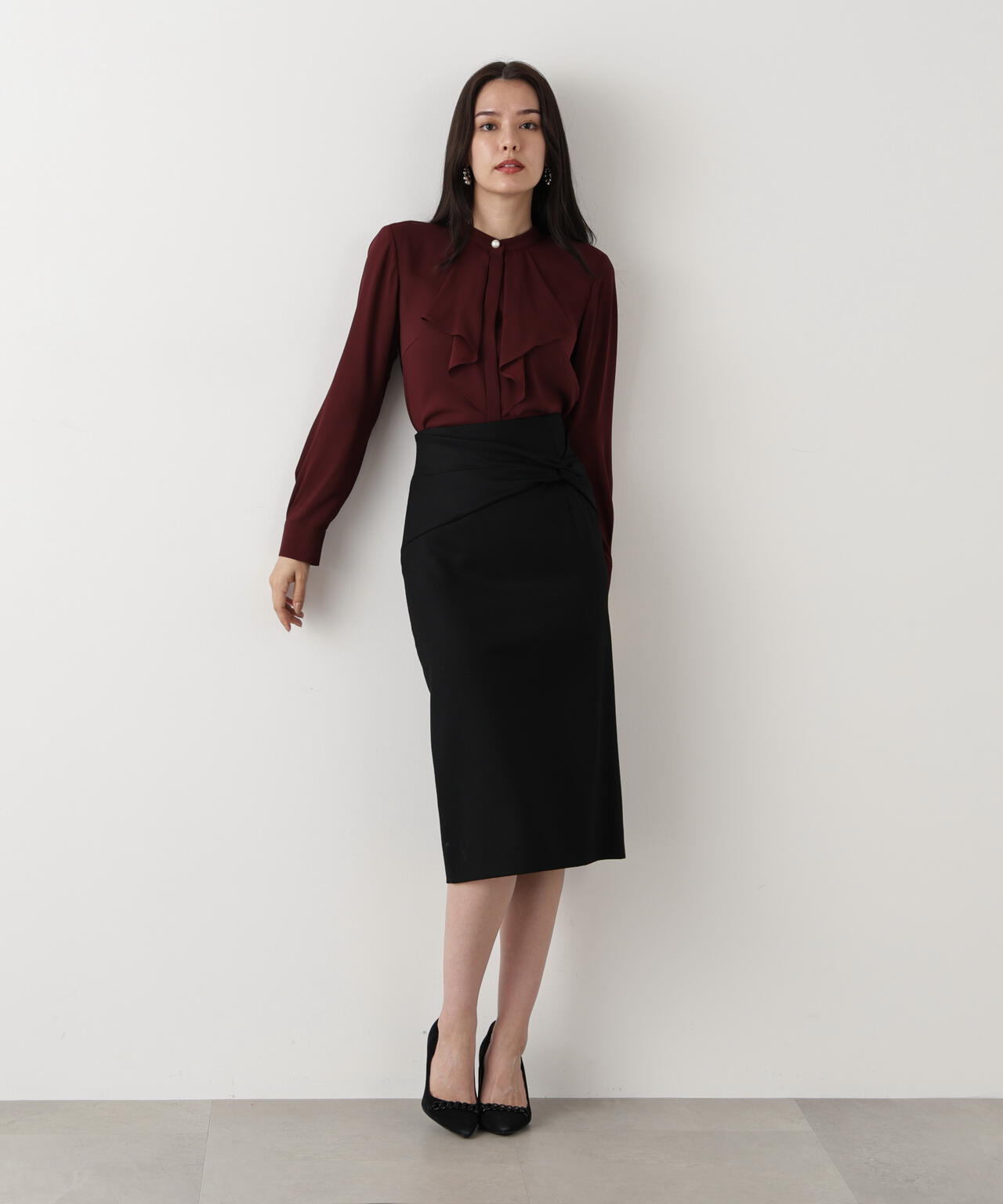 ［WEB/店舗限定カラー］クロスウエストジャージスカート