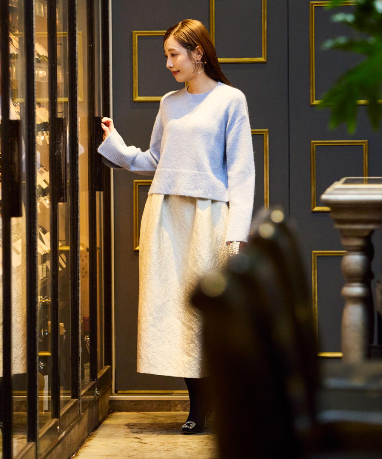 フラワージャカードバルーンスカート