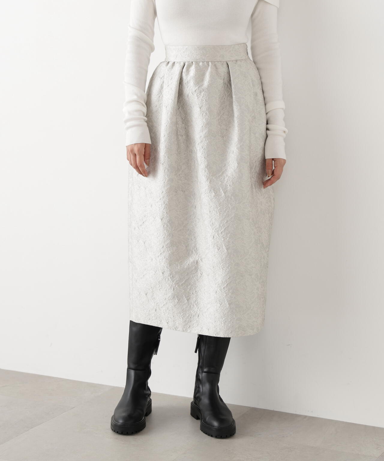 フラワージャカードバルーンスカート