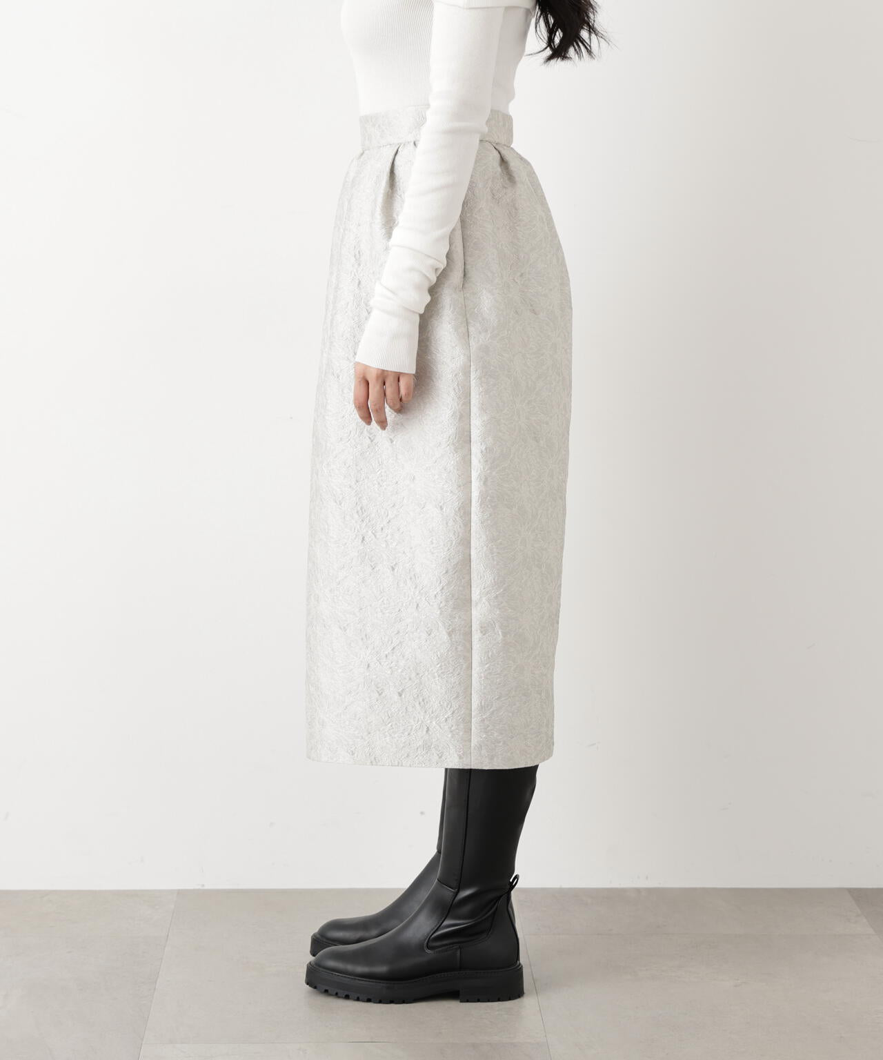 フラワージャカードバルーンスカート