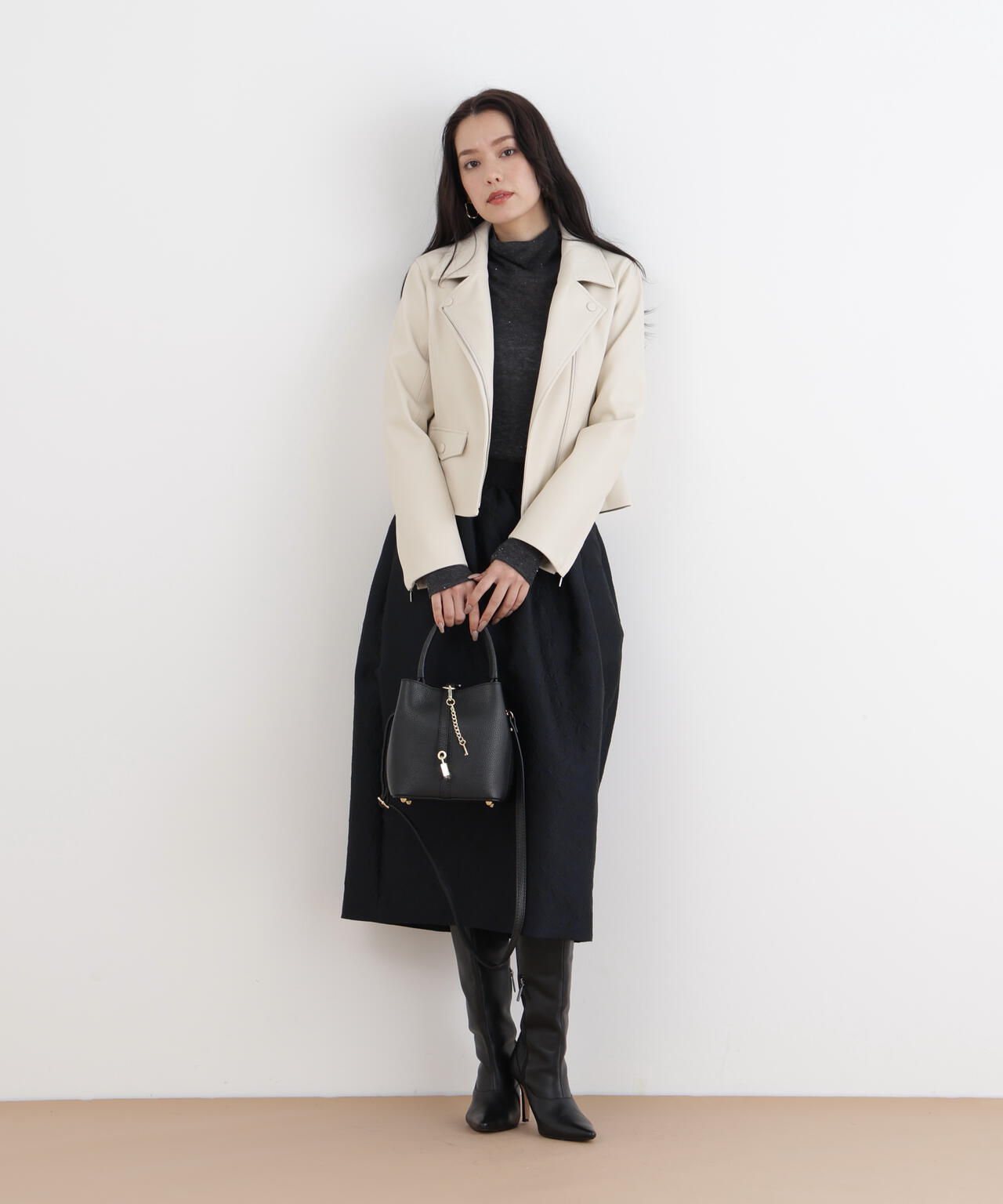 フラワージャカードバルーンスカート