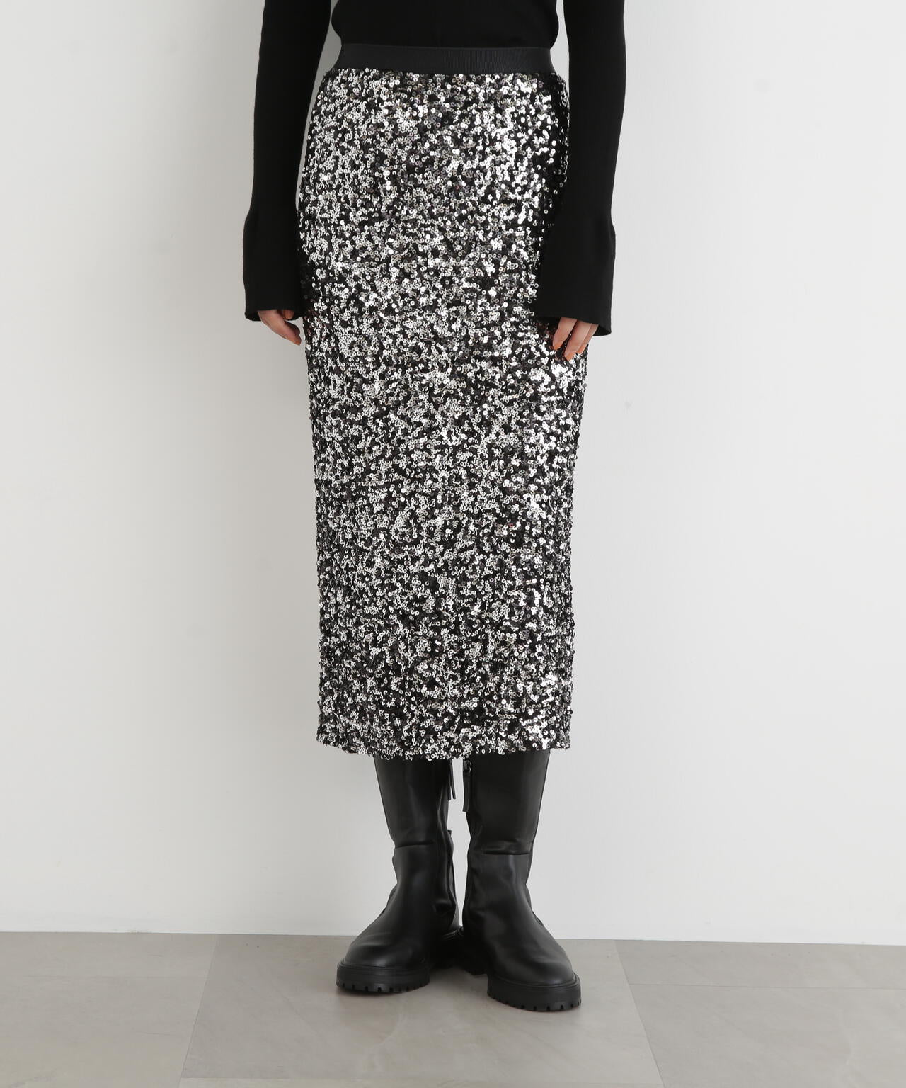 スパンコールスカート