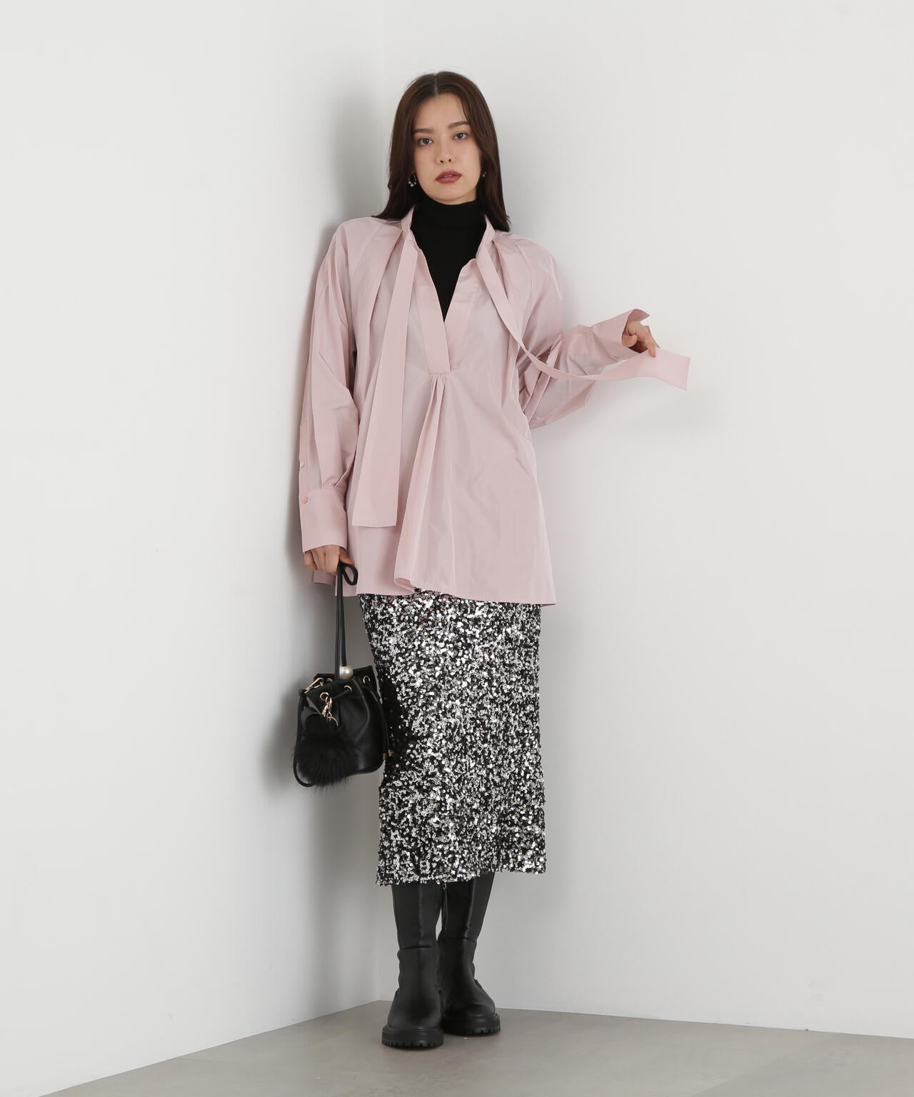 スパンコールスカート