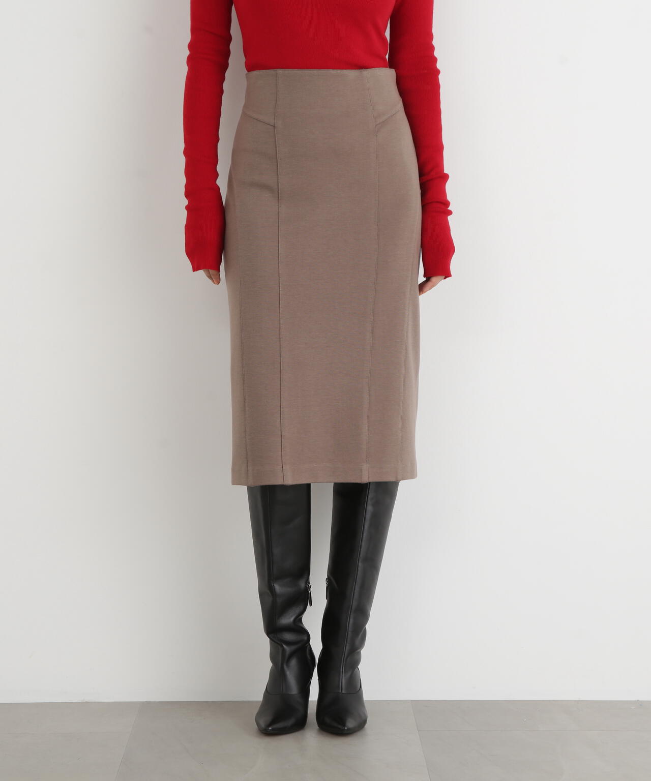 ［WEB/店舗限定カラー］ウールスムースカッティングタイトスカート